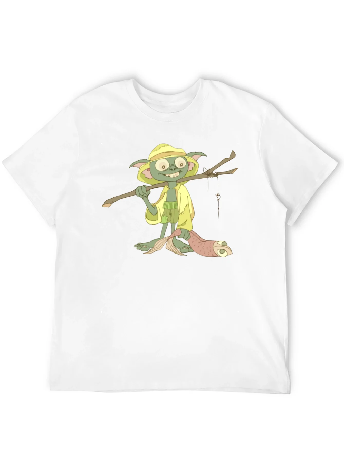 Camiseta Hombre con Dise?o de Personaje Pescador