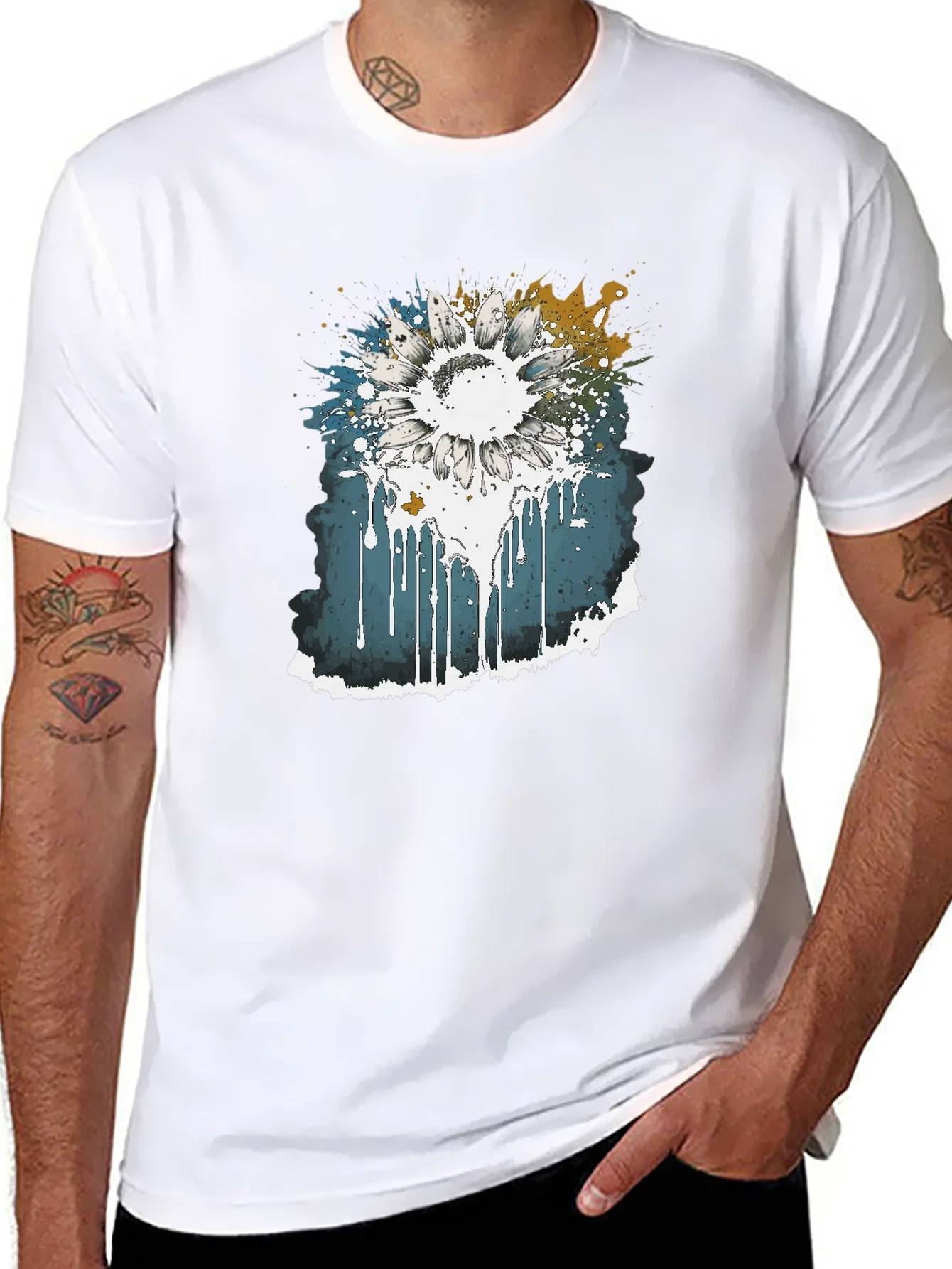 Rebbecca Sunflower Splash Graphic Tee