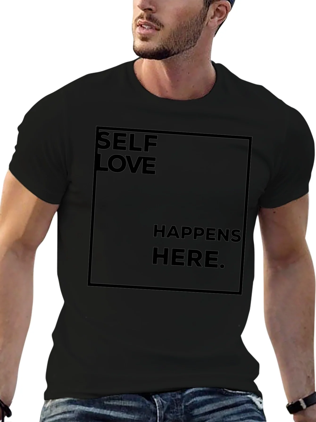 Camiseta Negra Self Love Happens Here
