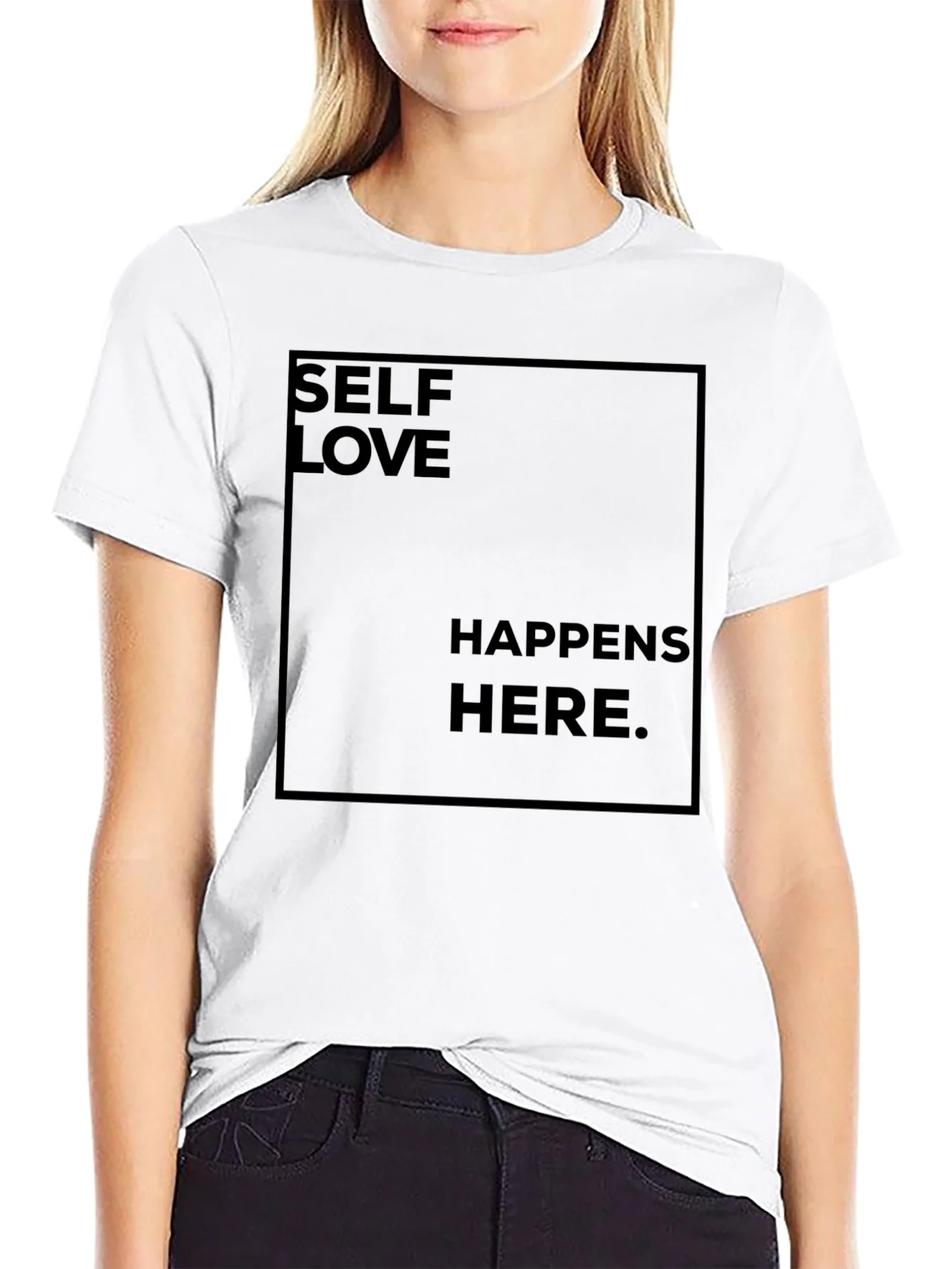 Camiseta Negra Self Love Happens Here