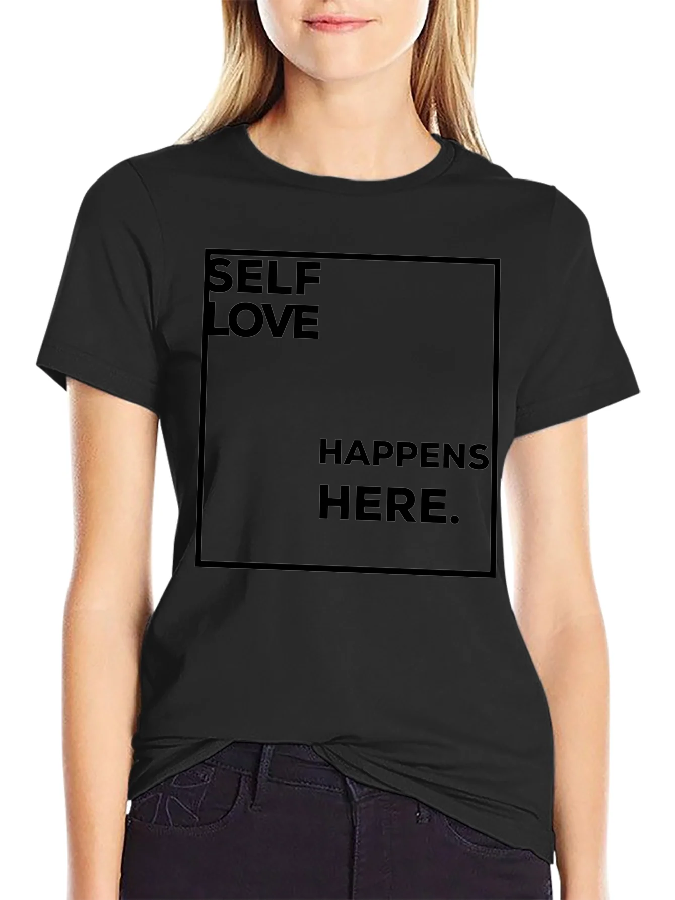 Camiseta Negra Self Love Happens Here