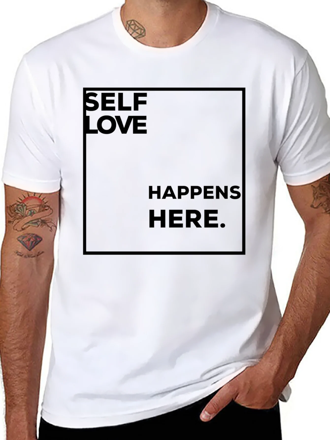 Camiseta Negra Self Love Happens Here
