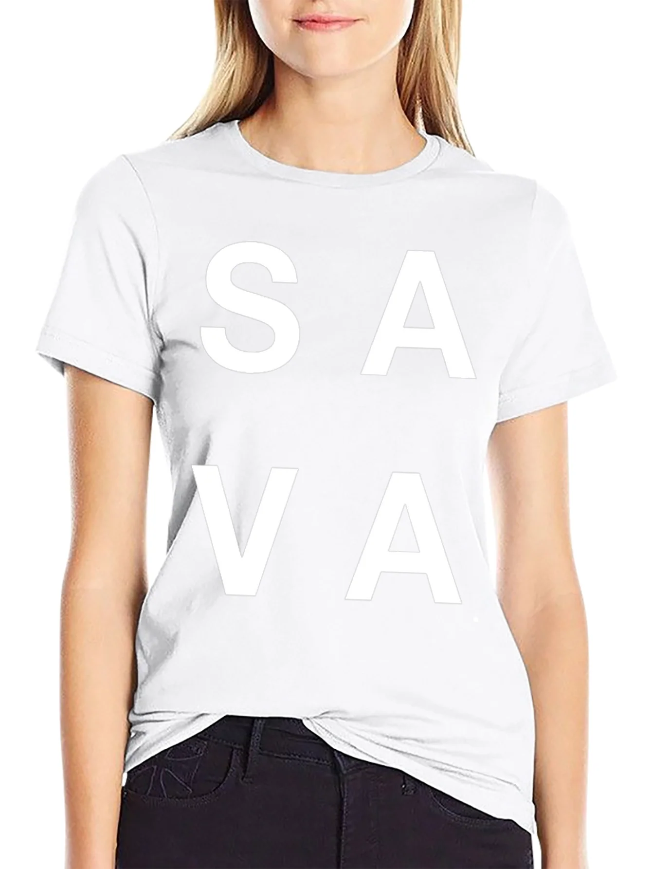 Rebbecca SAVA Graphic Tee - Casual Black T-Shirt