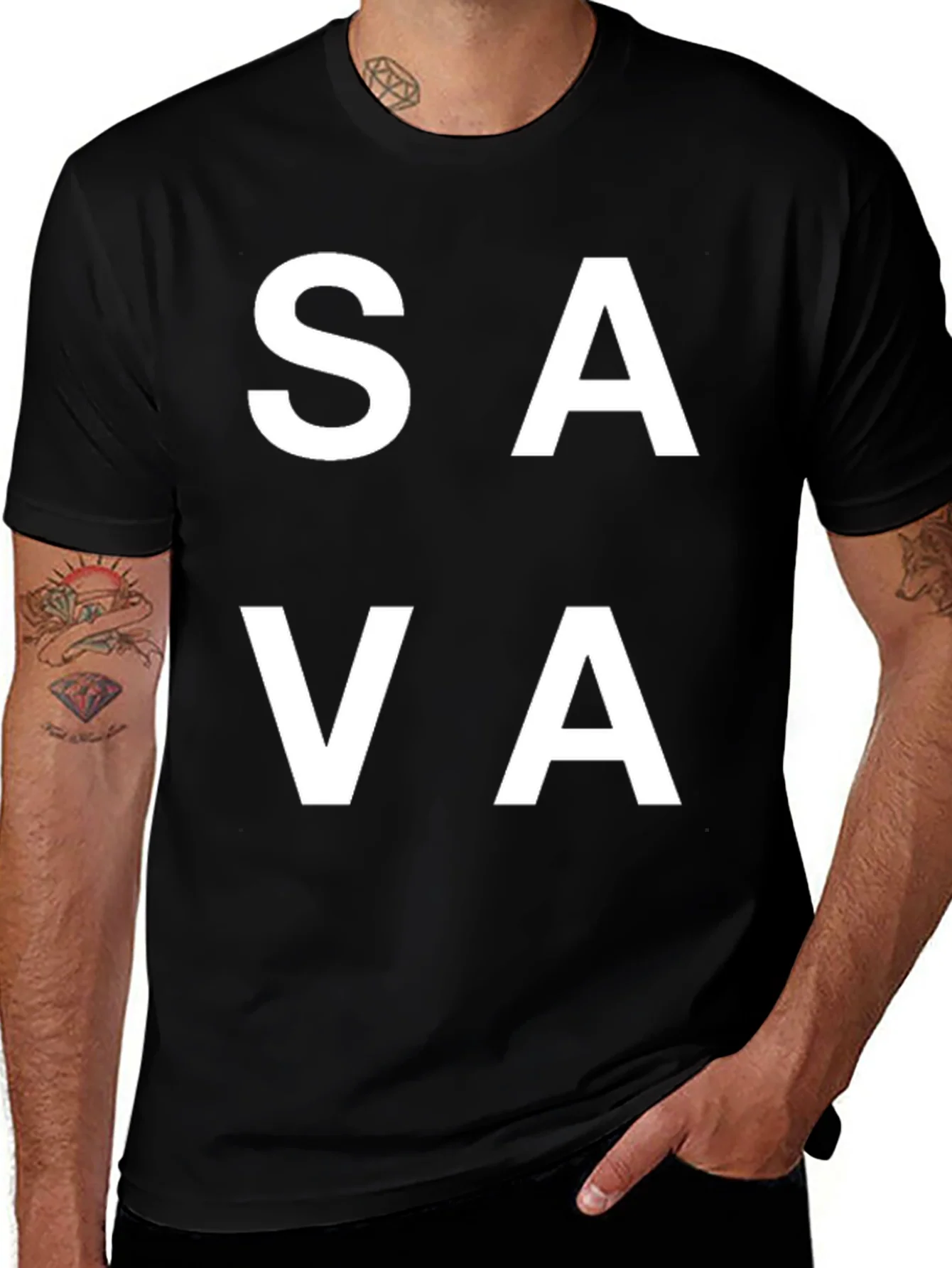 Rebbecca SAVA Graphic Tee - Casual Black T-Shirt