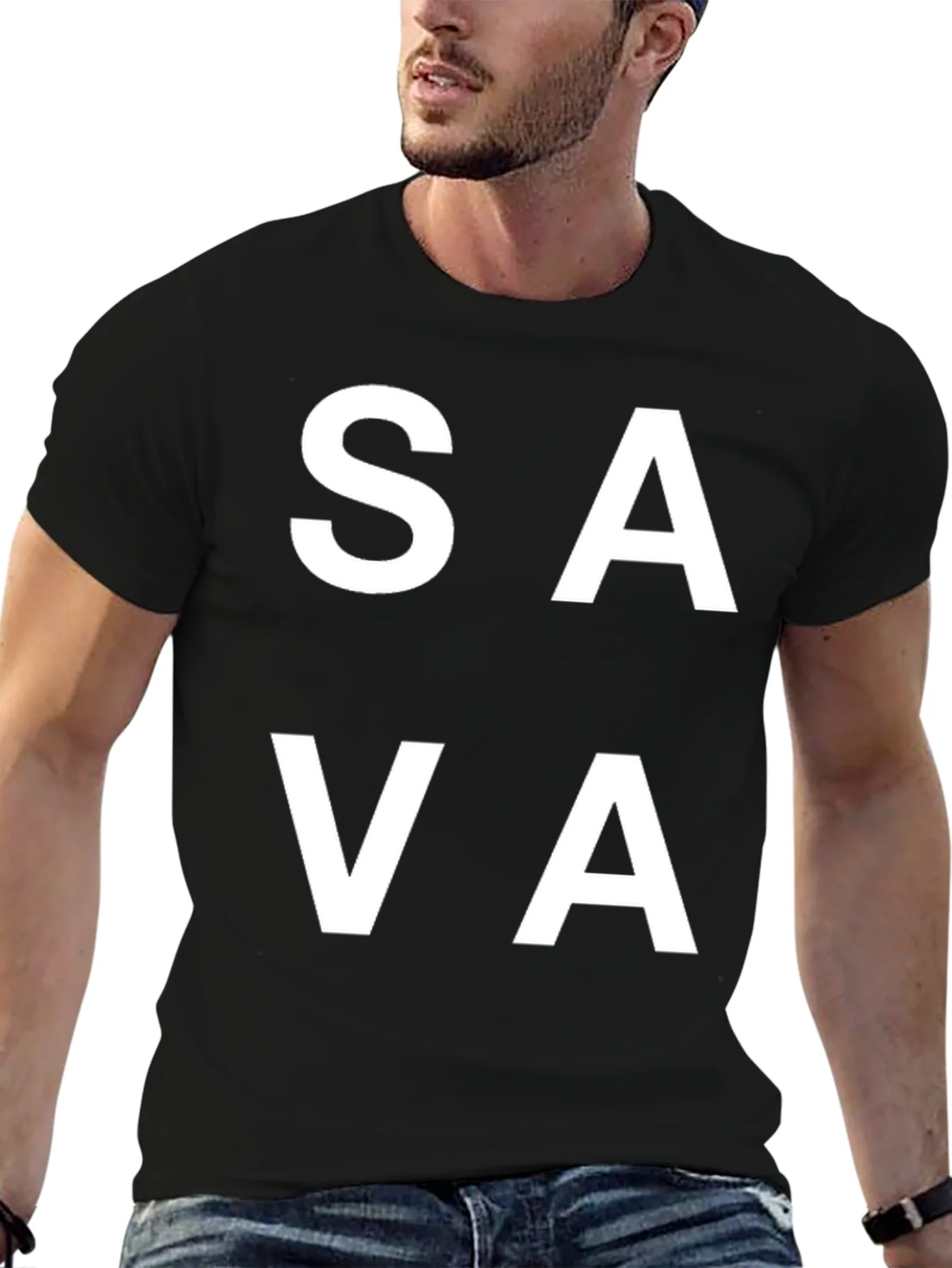 Rebbecca SAVA Graphic Tee - Casual Black T-Shirt