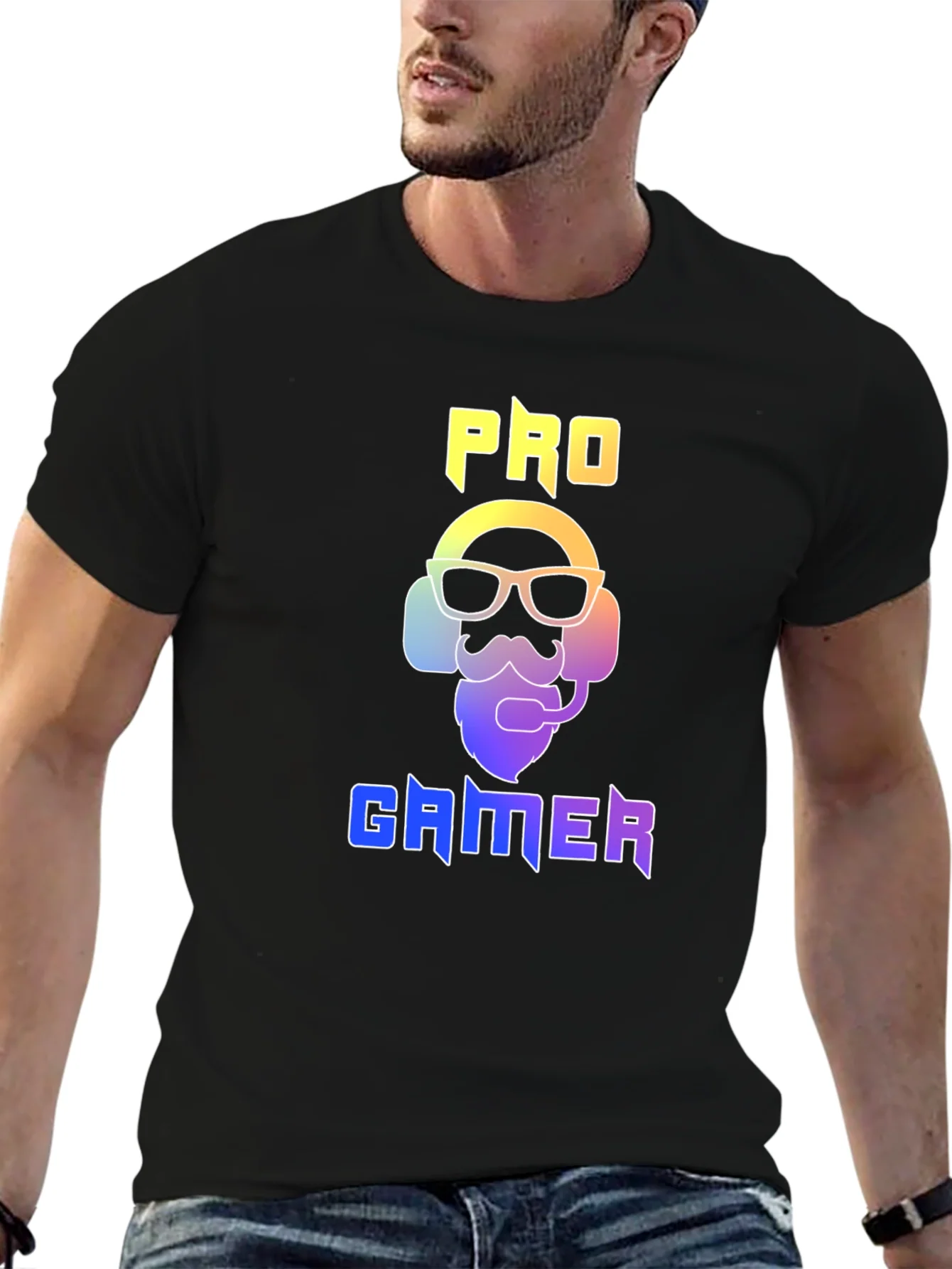 Camiseta Negra Pro Gamer Dise?o Moderno