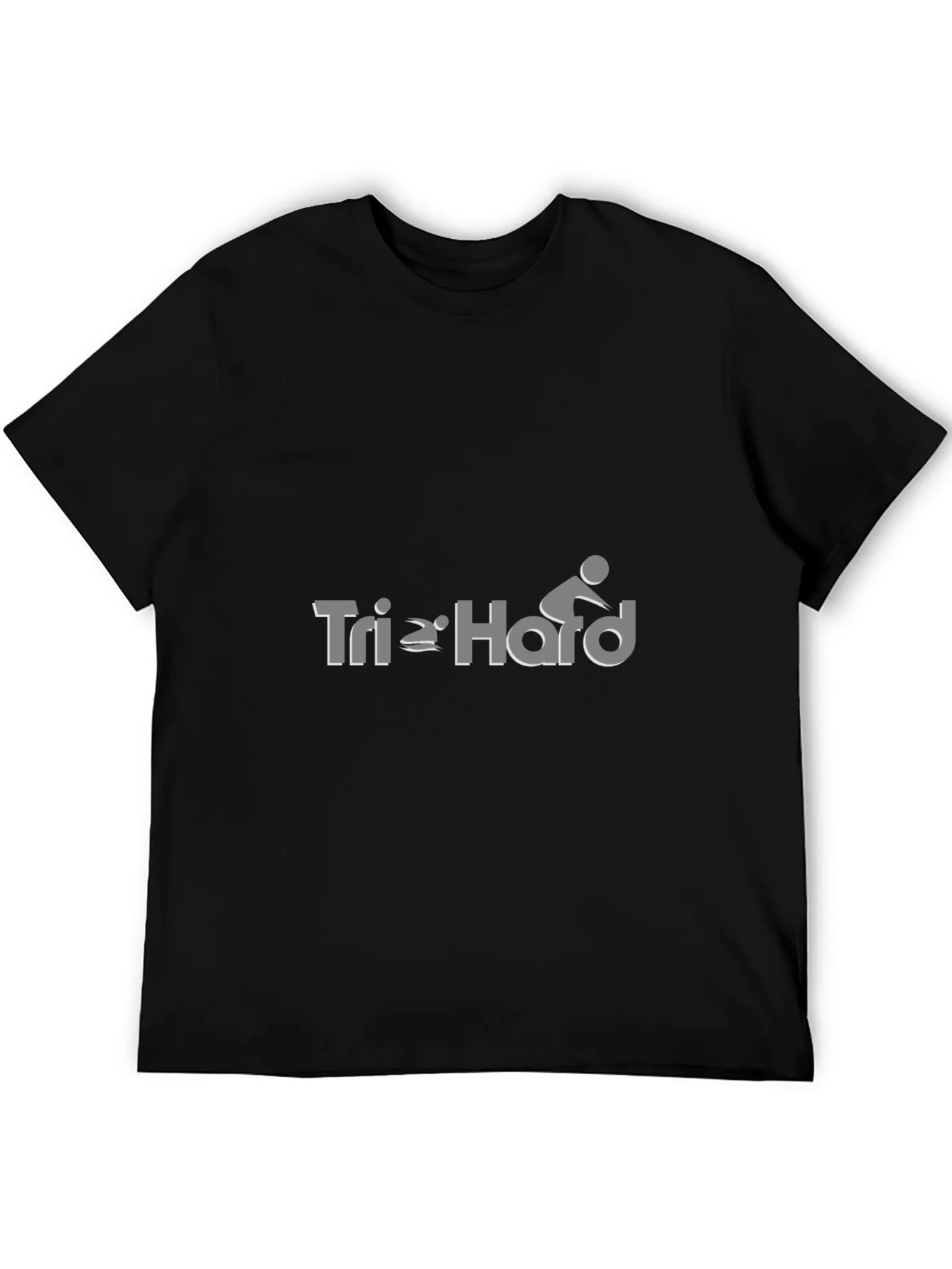 Camiseta Negra Tri Hard para Triatl¨®n