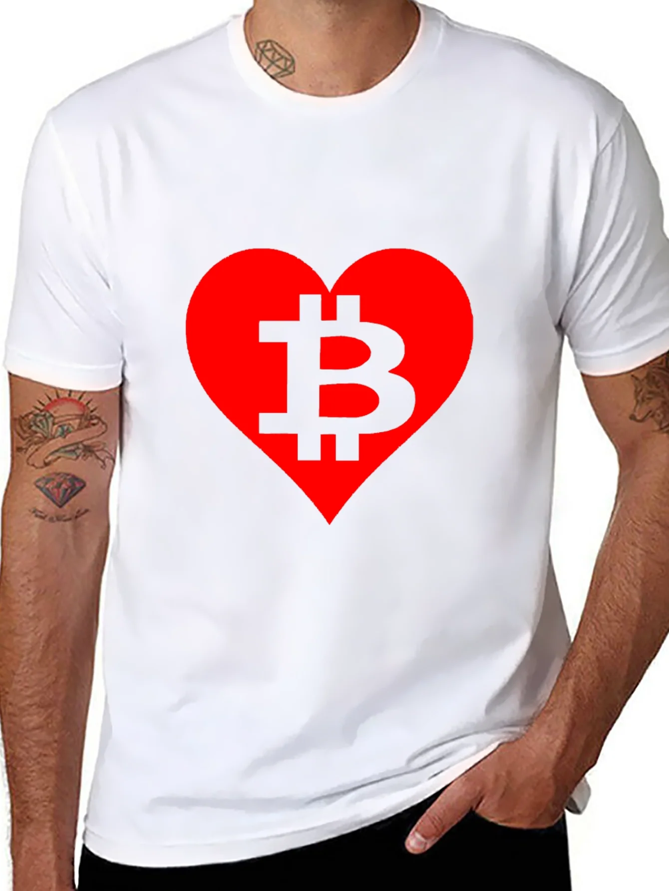 Rebbecca Bitcoin Lover T-Shirt - Crypto Heart Tee