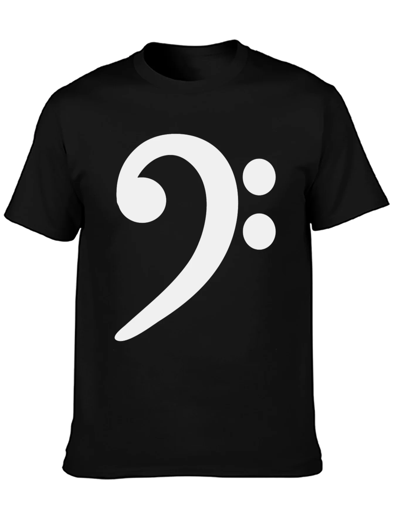 Camiseta Negra con Clave de Fa Blanca