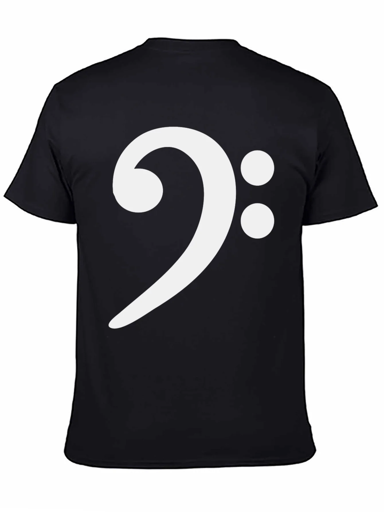 Camiseta Negra con Clave de Fa Blanca