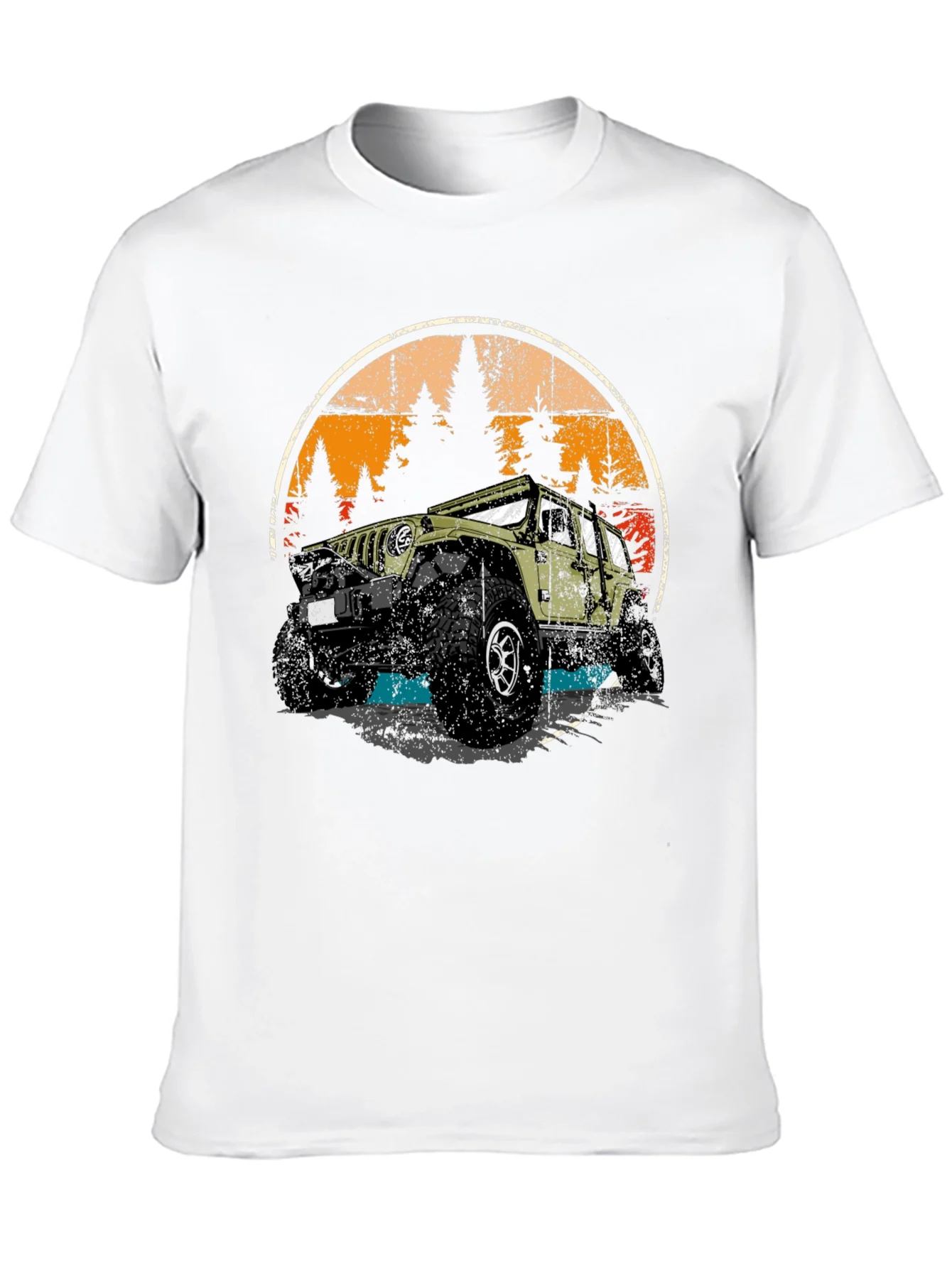 Camiseta Negra Retro Aventura 4x4 Off-Road