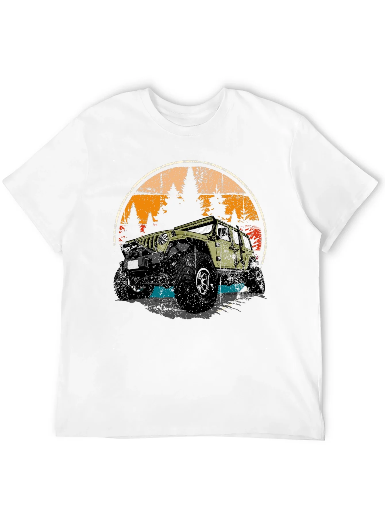 Camiseta Negra Retro Aventura 4x4 Off-Road