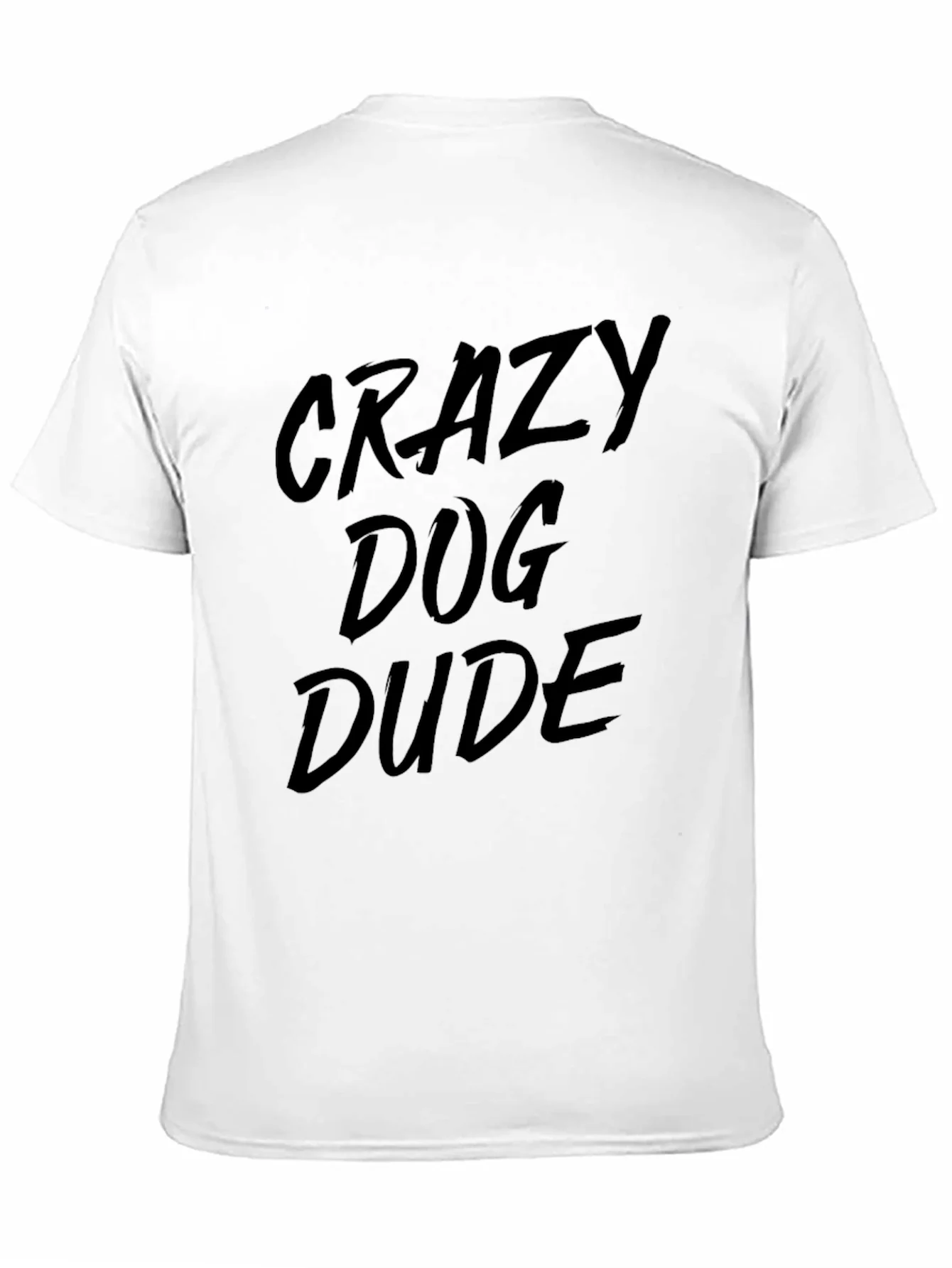 Camiseta Negra Hombre: Crazy Dog Dude