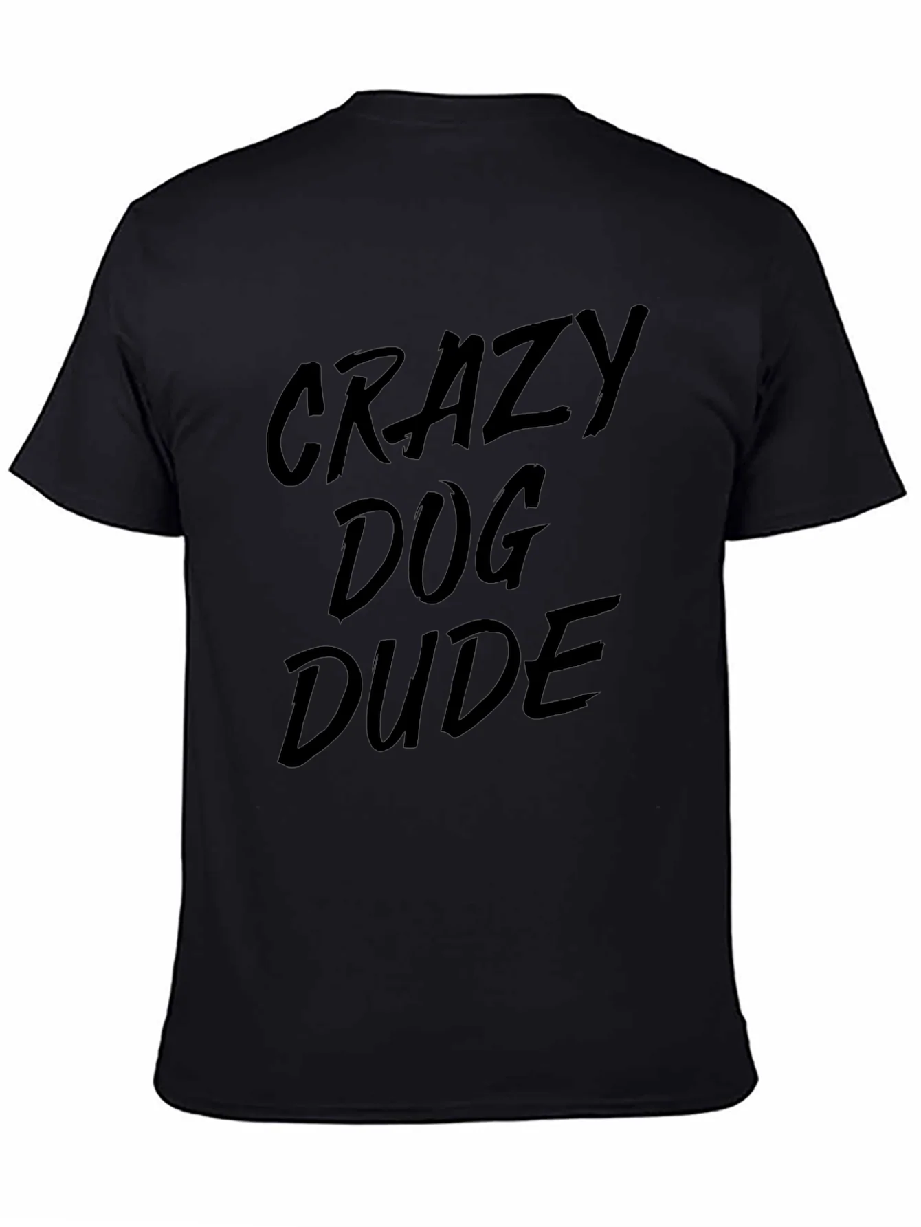Camiseta Negra Hombre: Crazy Dog Dude
