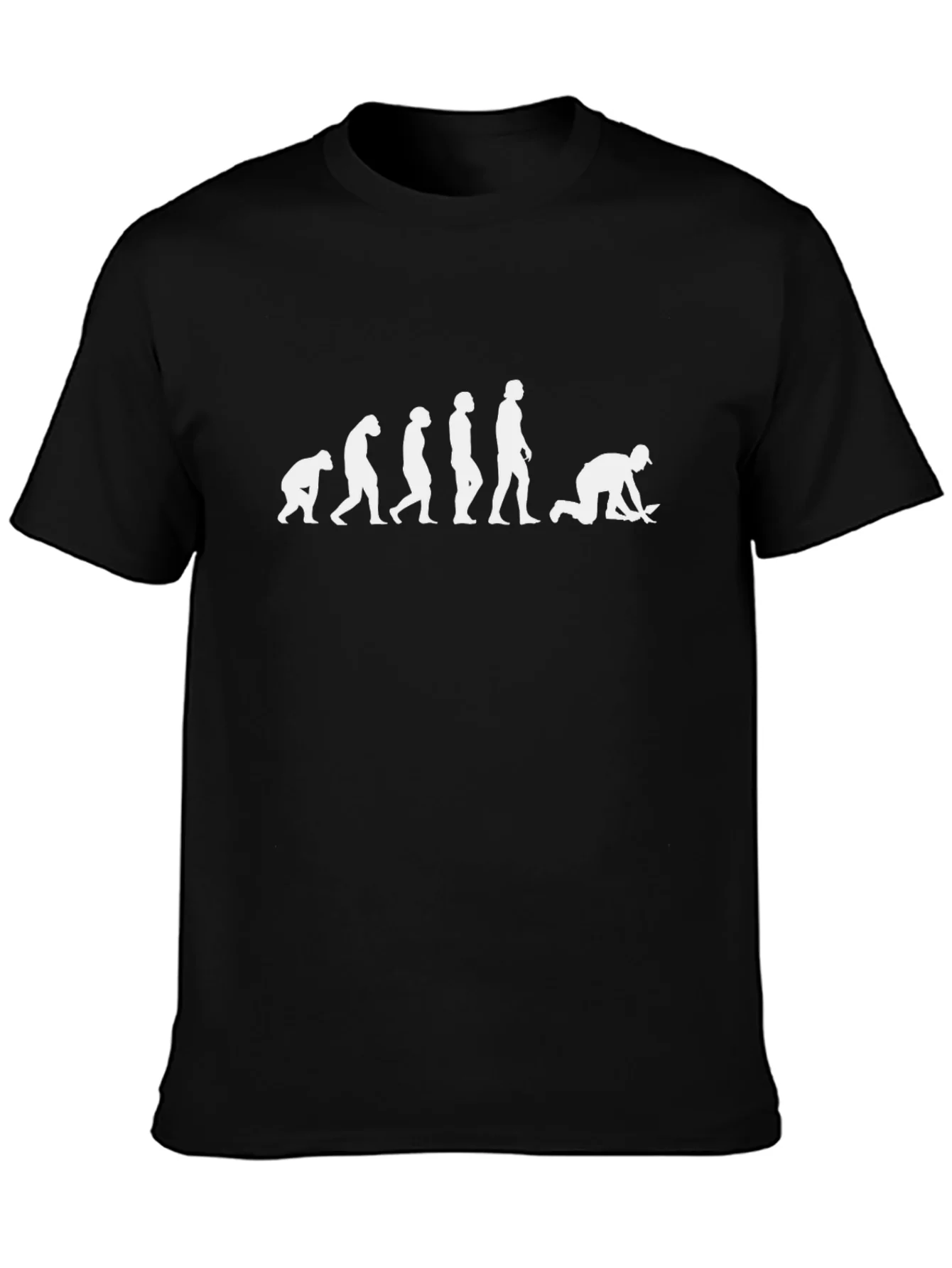Camiseta Negra Hombre Evoluci¨®n del Jardinero