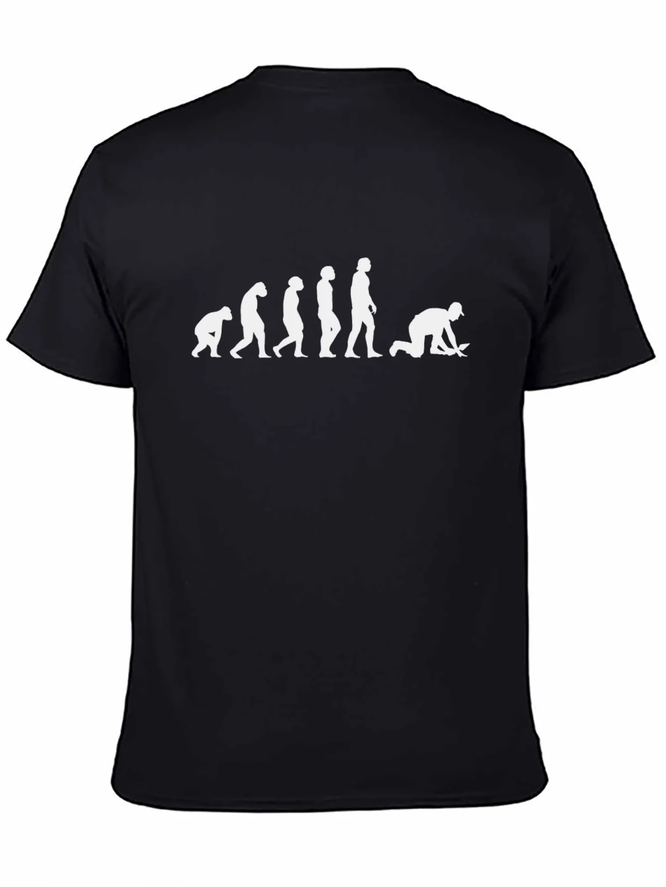 Camiseta Negra Hombre Evoluci¨®n del Jardinero