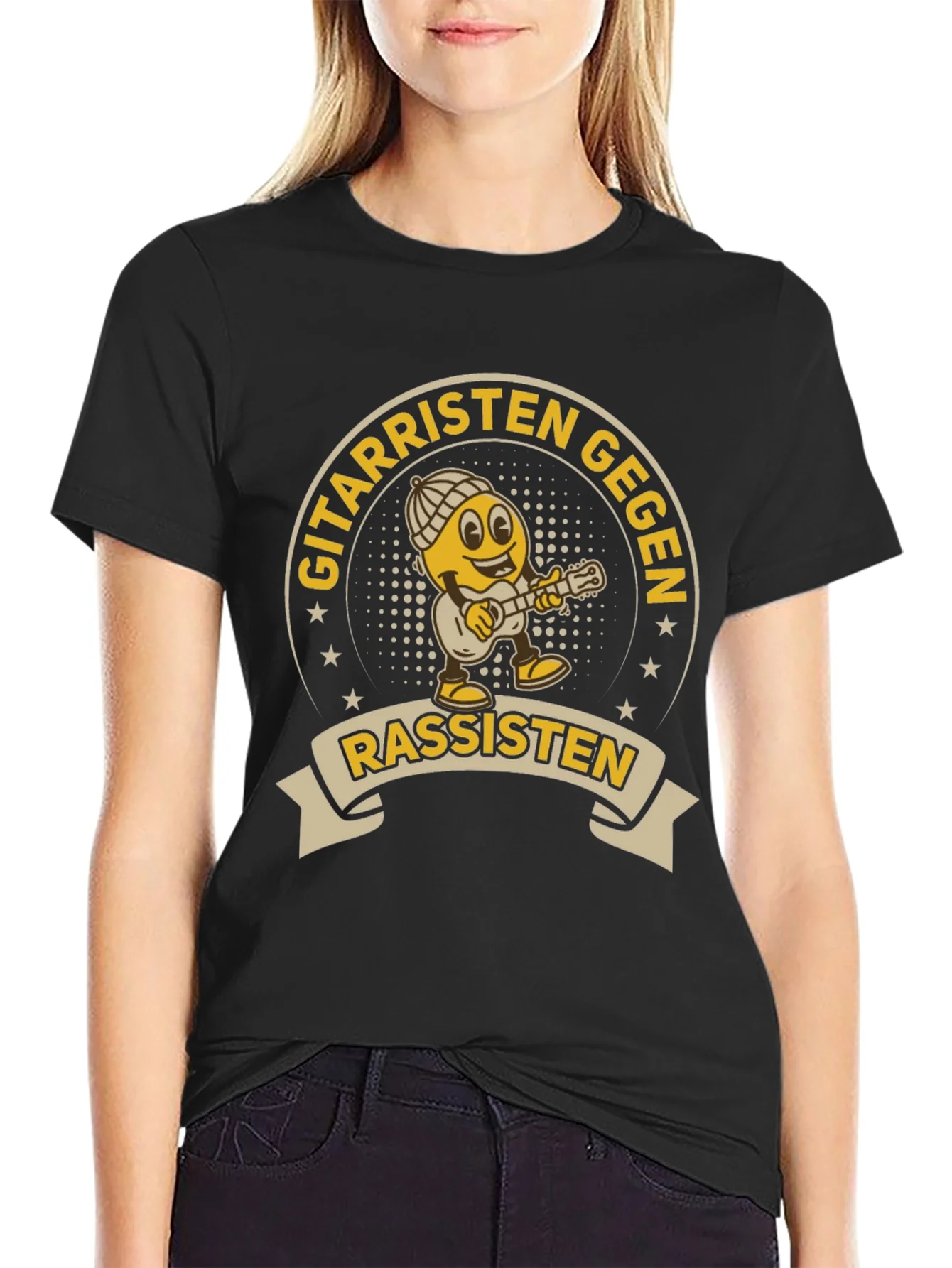 Rebbecca Guitarristen Gegen Rassisten T-Shirt