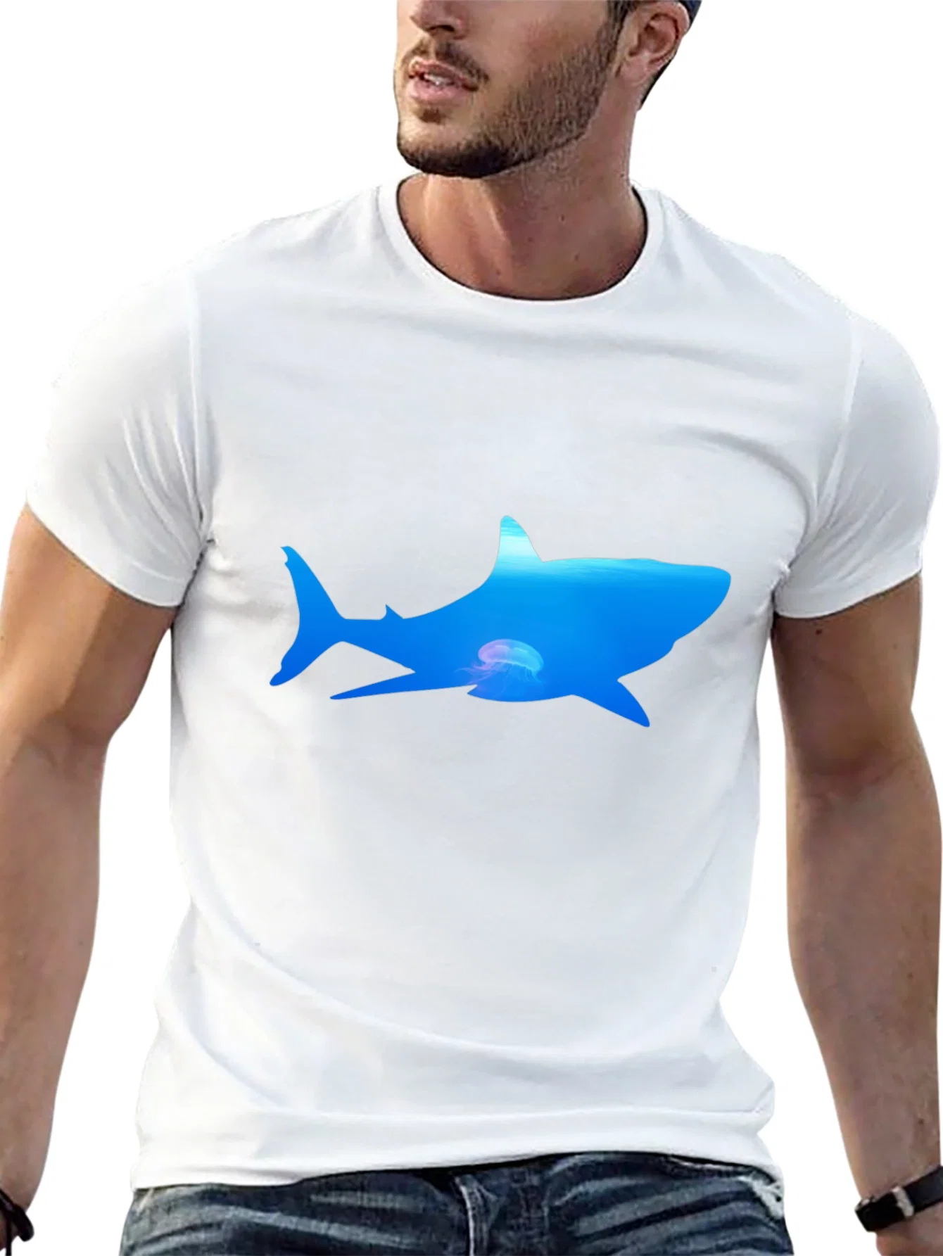 Rebbecca Ocean Shark Graphic Tee - Black