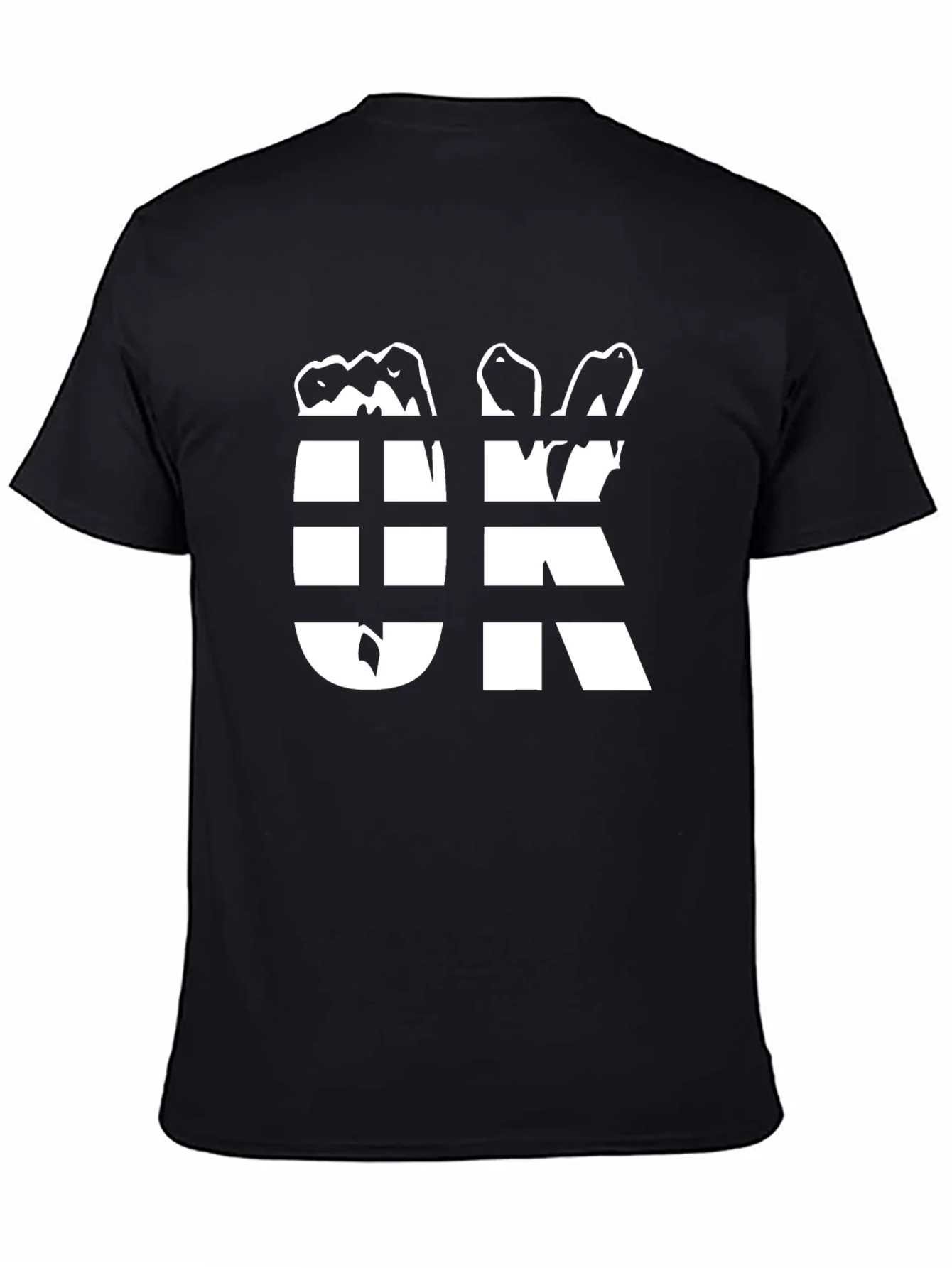 Camiseta Hombre Negra Dise?o OK Abstracto