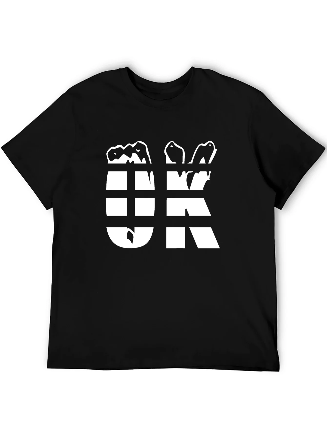 Camiseta Hombre Negra Dise?o OK Abstracto
