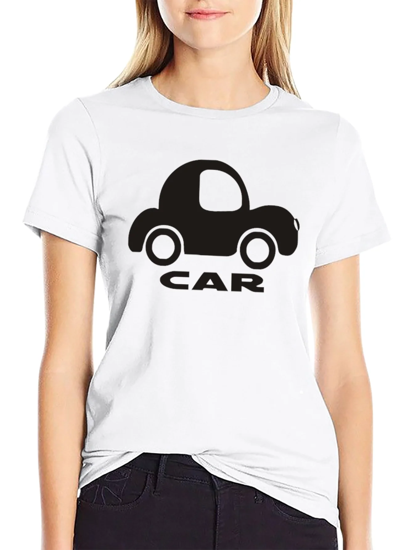 Camiseta Negra con Dise?o de Coche Retro