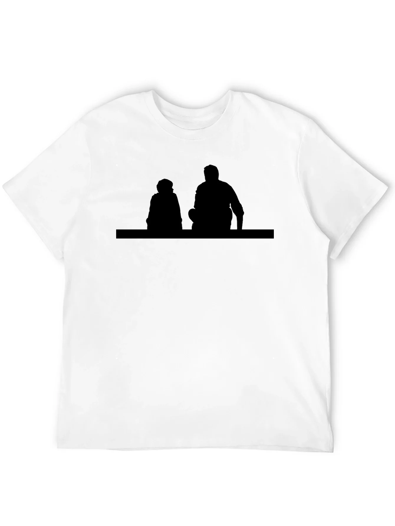 Camiseta Negra Silueta Amistad | Dise?o ¨²nico