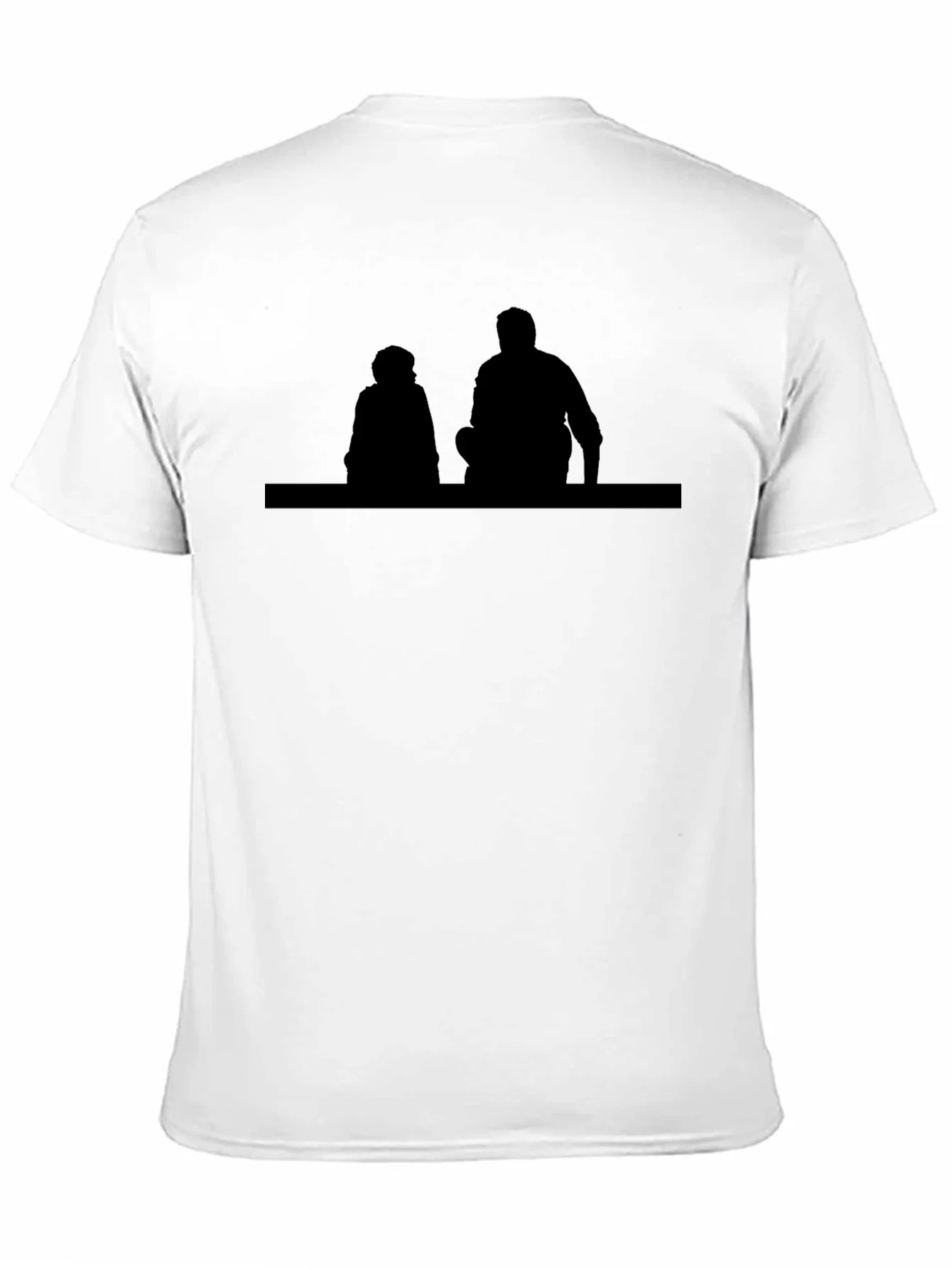 Camiseta Negra Silueta Amistad | Dise?o ¨²nico