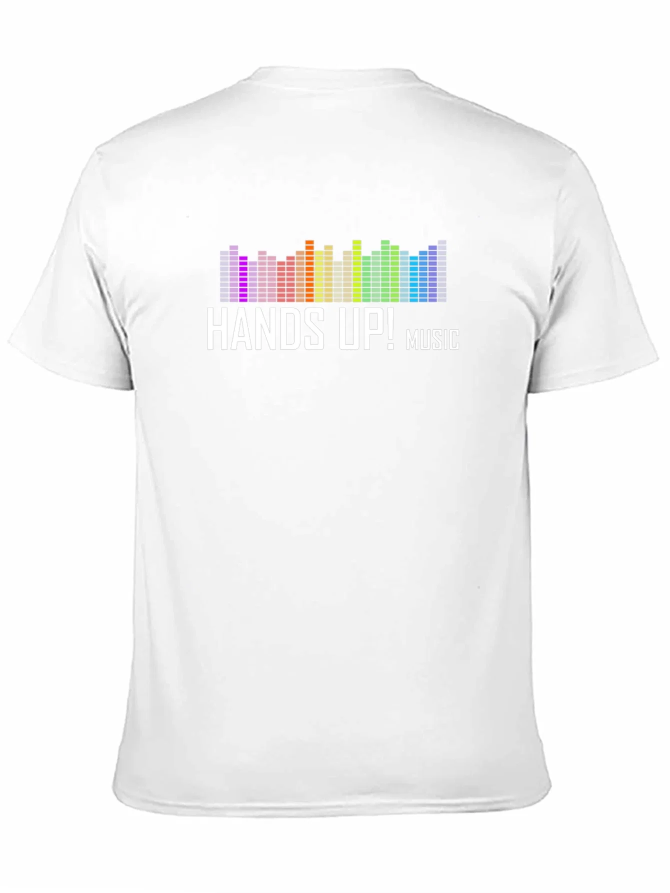 Rebbecca Hands Up! Music T-Shirt - Vibrant Equalizer Design