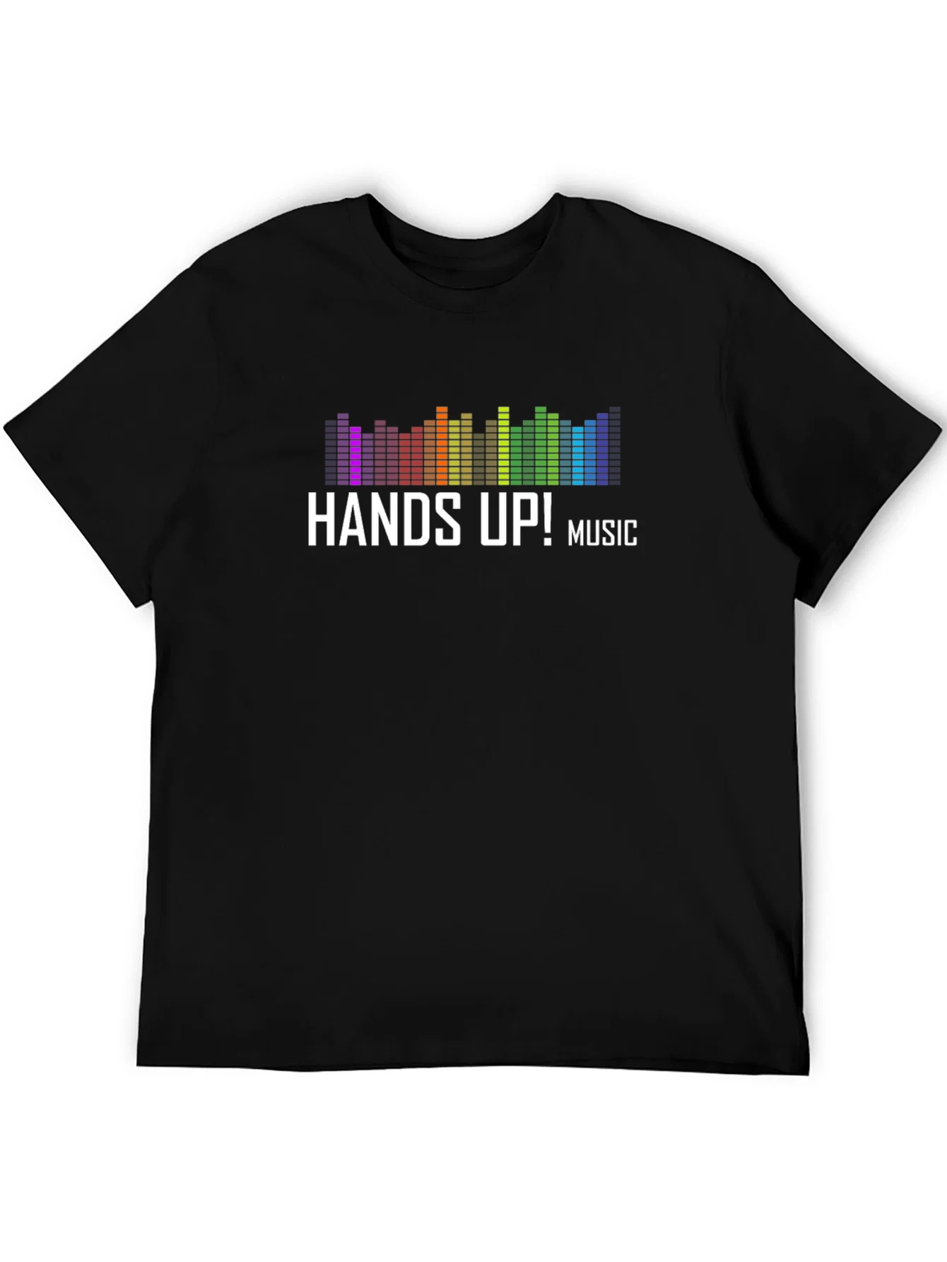 Rebbecca Hands Up! Music T-Shirt - Vibrant Equalizer Design