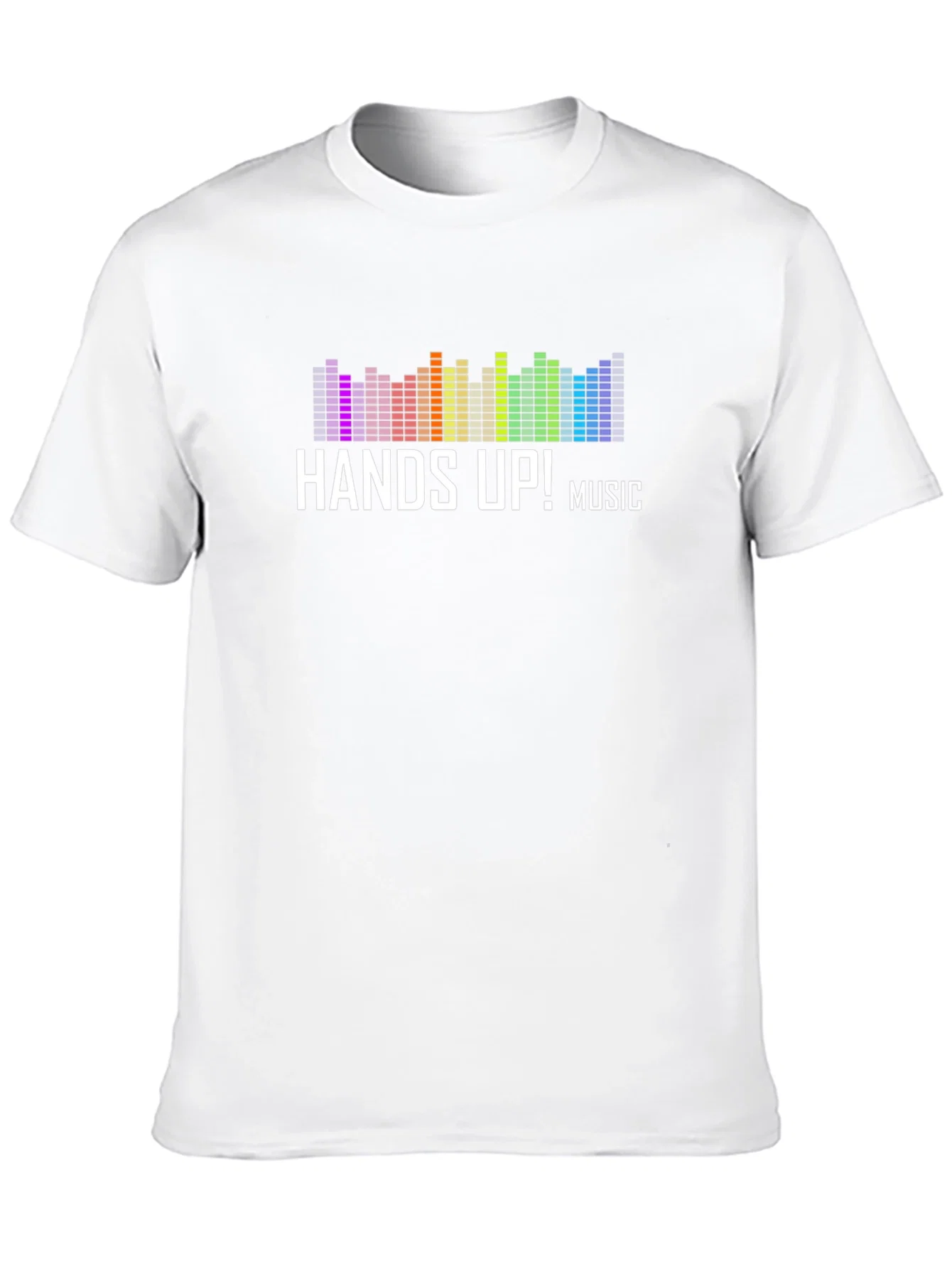 Rebbecca Hands Up! Music T-Shirt - Vibrant Equalizer Design