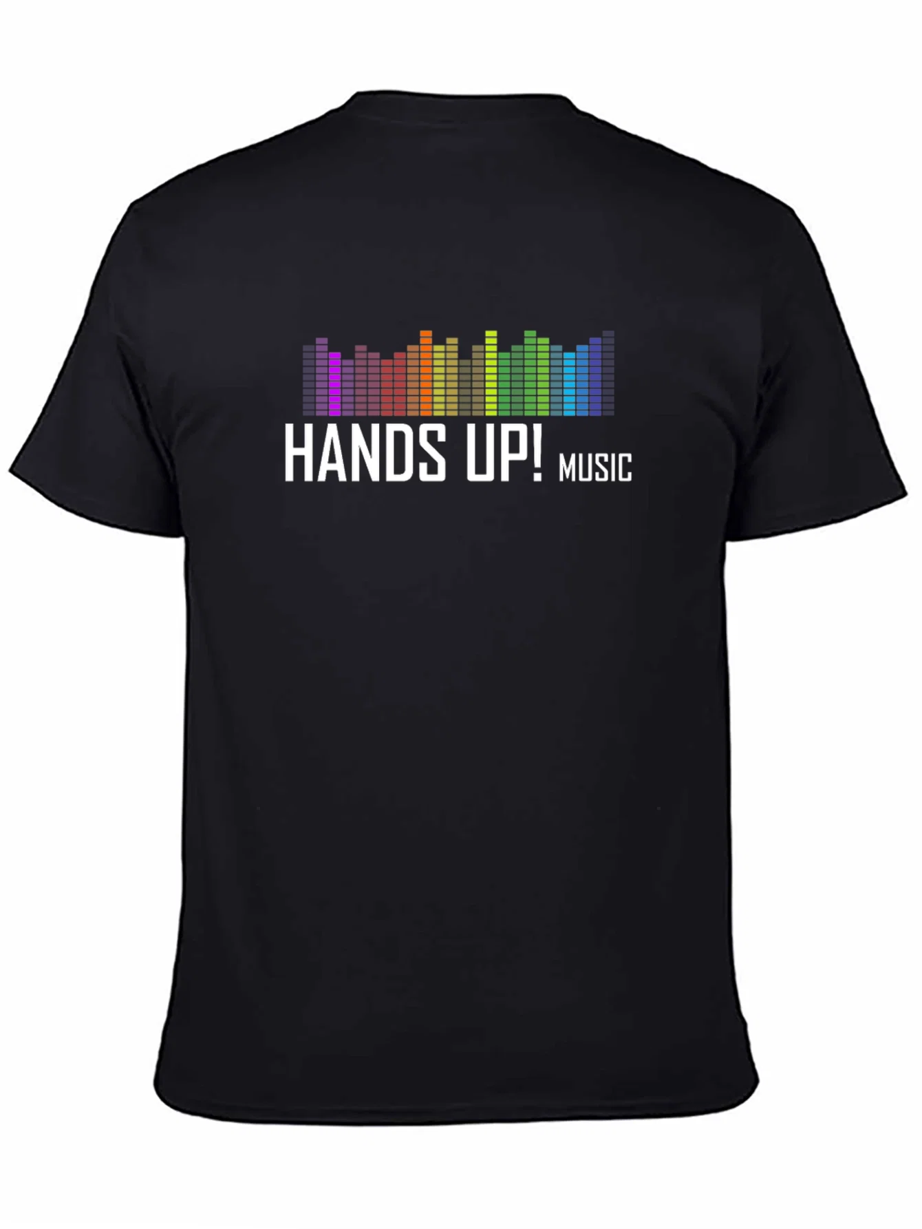 Rebbecca Hands Up! Music T-Shirt - Vibrant Equalizer Design