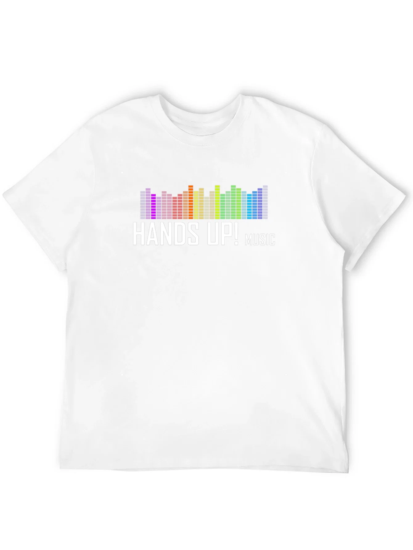 Rebbecca Hands Up! Music T-Shirt - Vibrant Equalizer Design