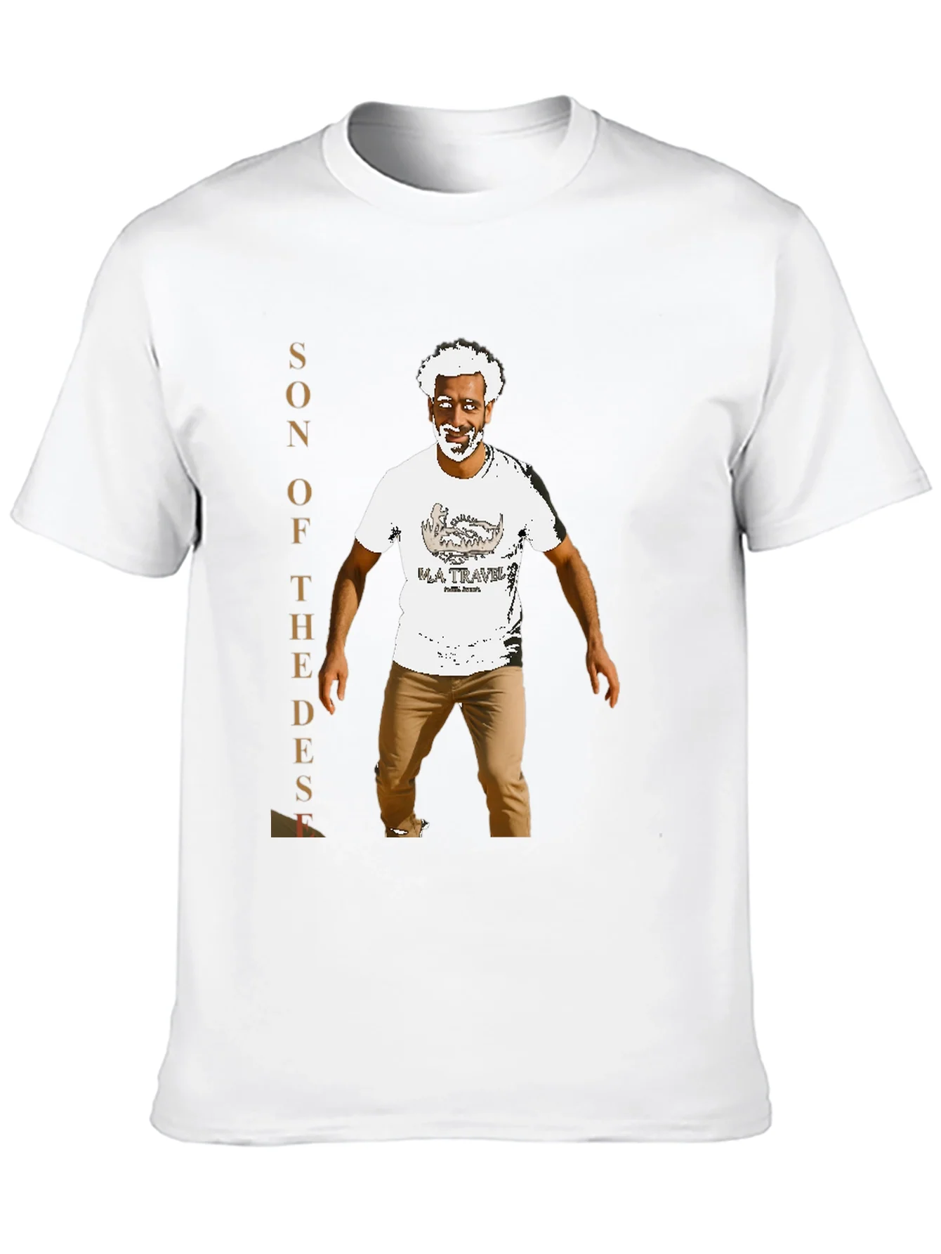 Camiseta Negra Hijo del Desierto con Dise?o Gr¨¢fico