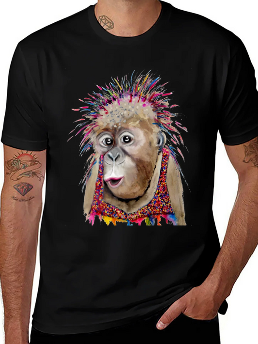 Rebbecca Funky Monkey Graphic Tee - Colorful Primate Art Shirt