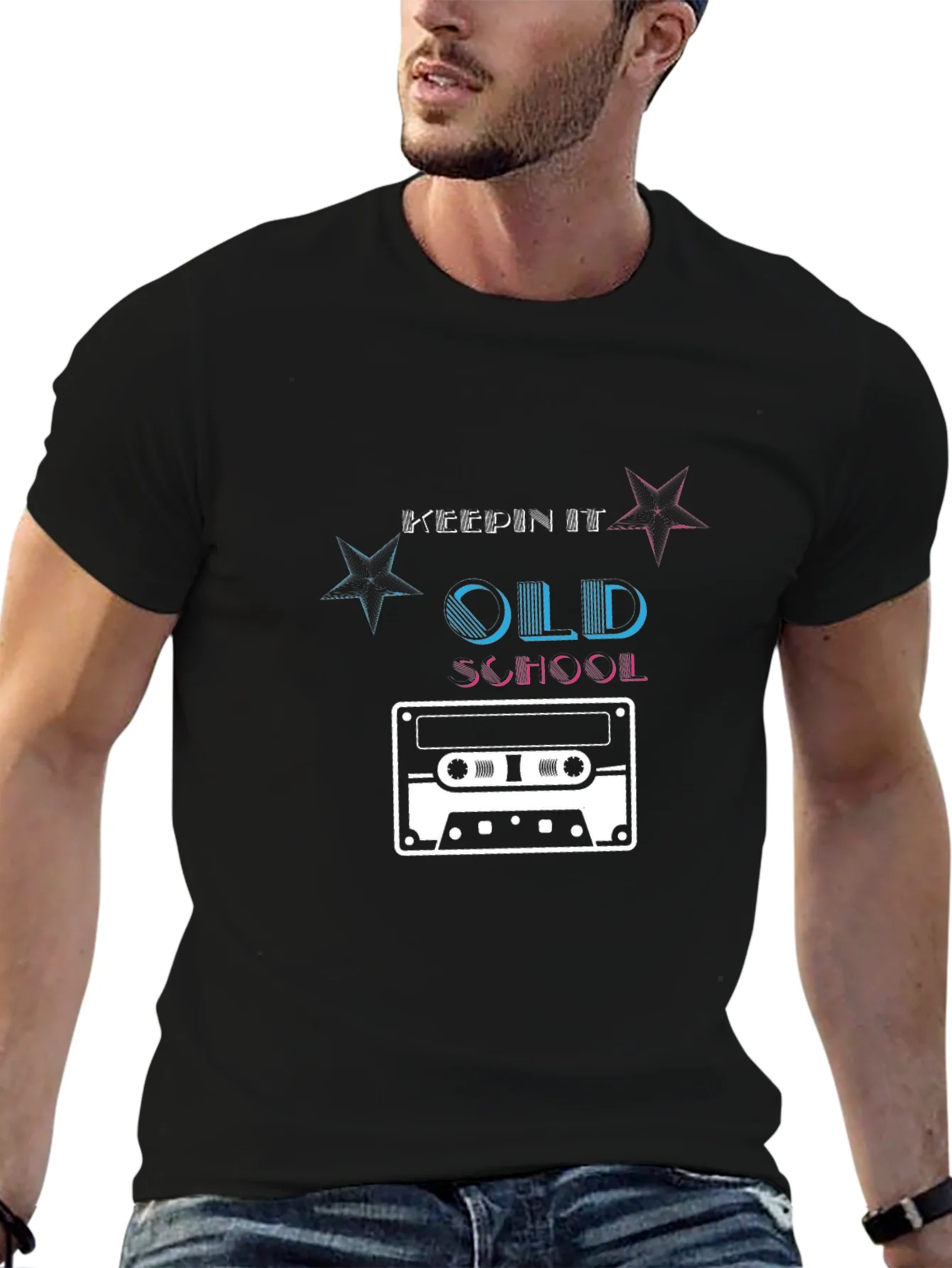 Camiseta Negra Retro Old School