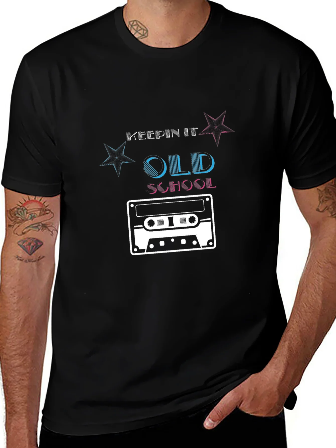 Camiseta Negra Retro Old School