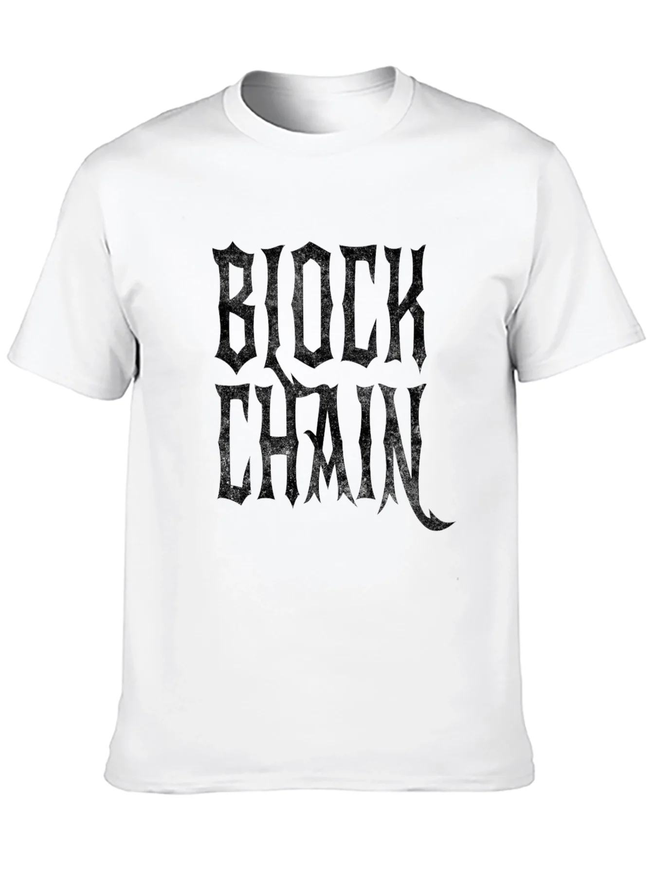 Camiseta Negra Blockchain Estilo G¨®tico