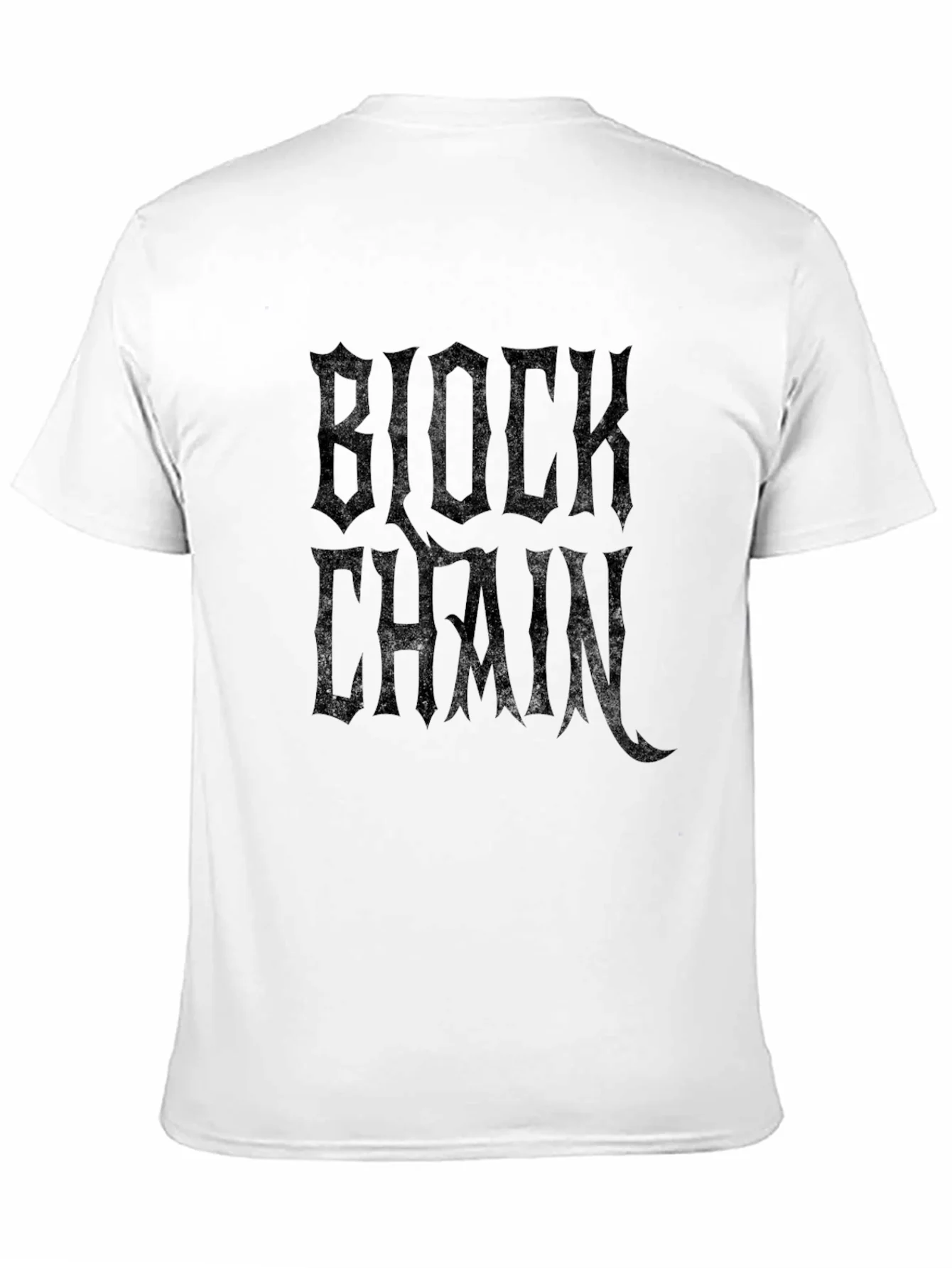 Camiseta Negra Blockchain Estilo G¨®tico