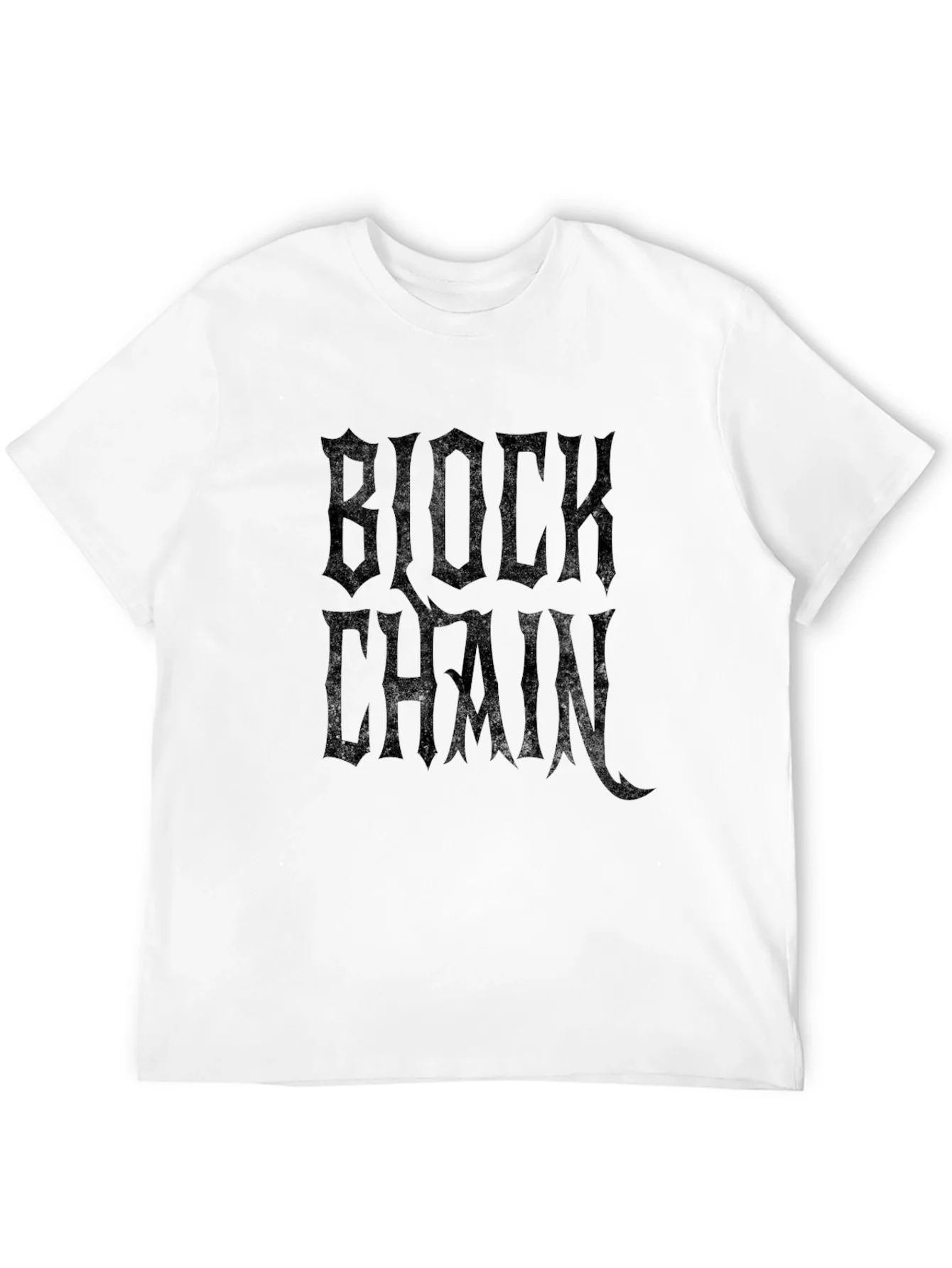 Camiseta Negra Blockchain Estilo G¨®tico