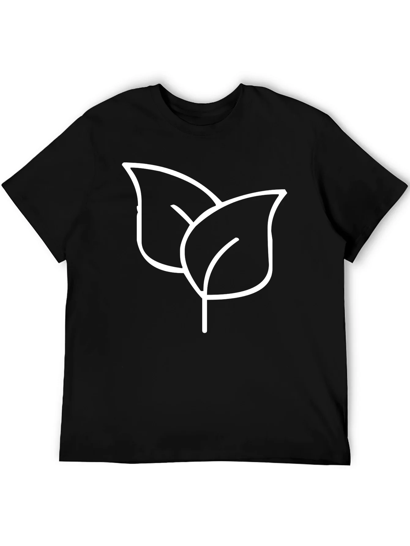 Rebbecca Eco-Friendly Leaf Graphic Black T-Shirt