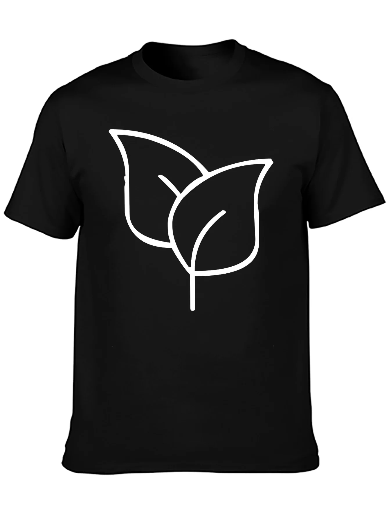 Rebbecca Eco-Friendly Leaf Graphic Black T-Shirt