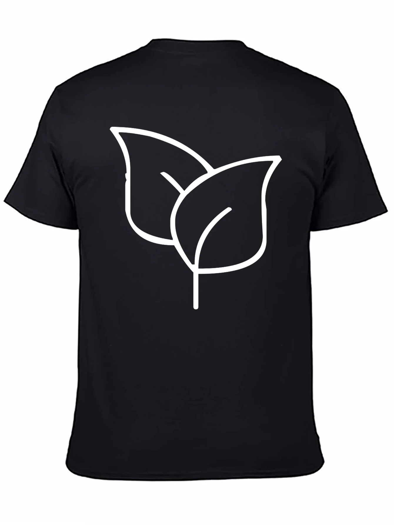 Rebbecca Eco-Friendly Leaf Graphic Black T-Shirt
