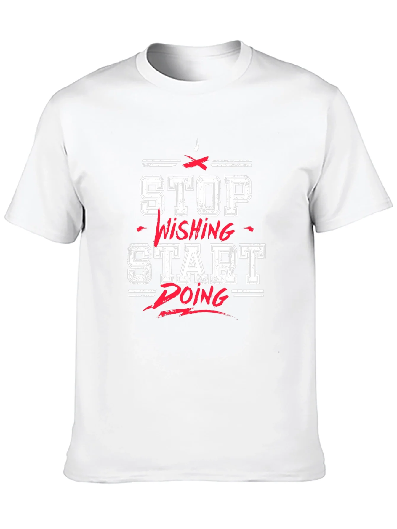 Rebbecca Motivational T-Shirt: Stop Wishing Start Doing