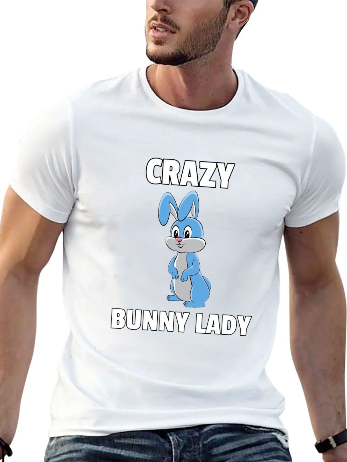 Camiseta Negra Crazy Bunny Lady