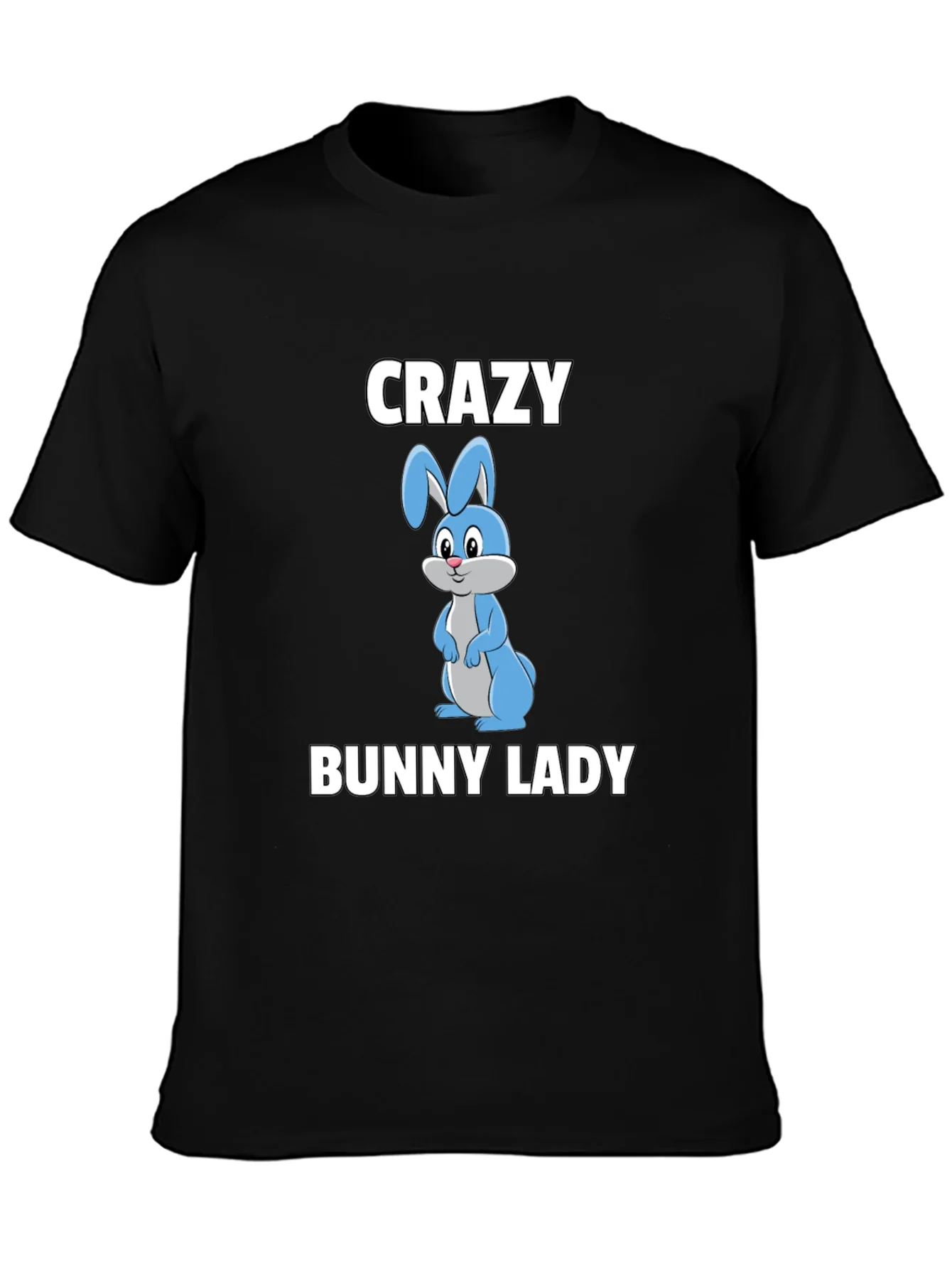 Camiseta Negra Crazy Bunny Lady