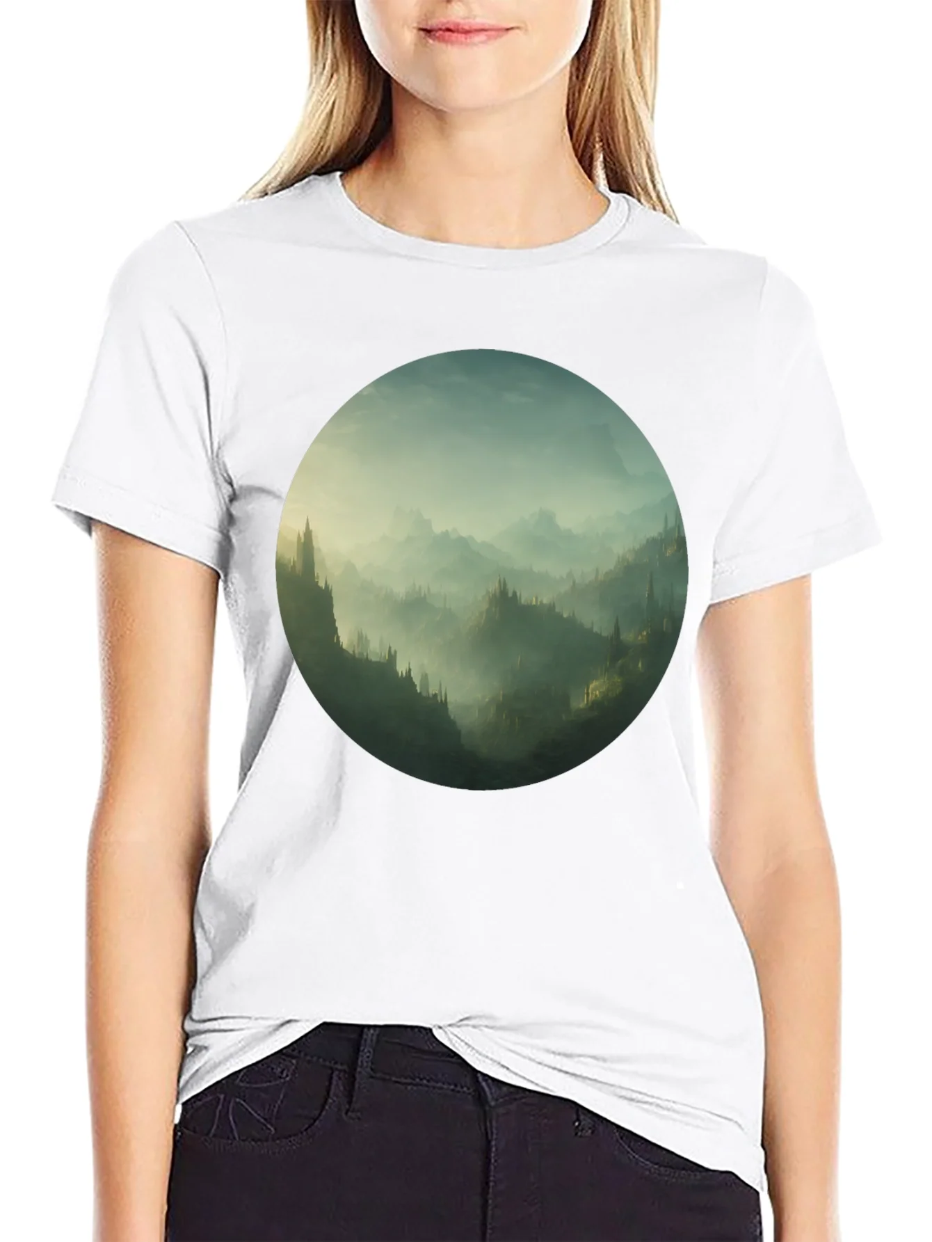 Rebbecca Mystic Mountain Vista Black T-Shirt