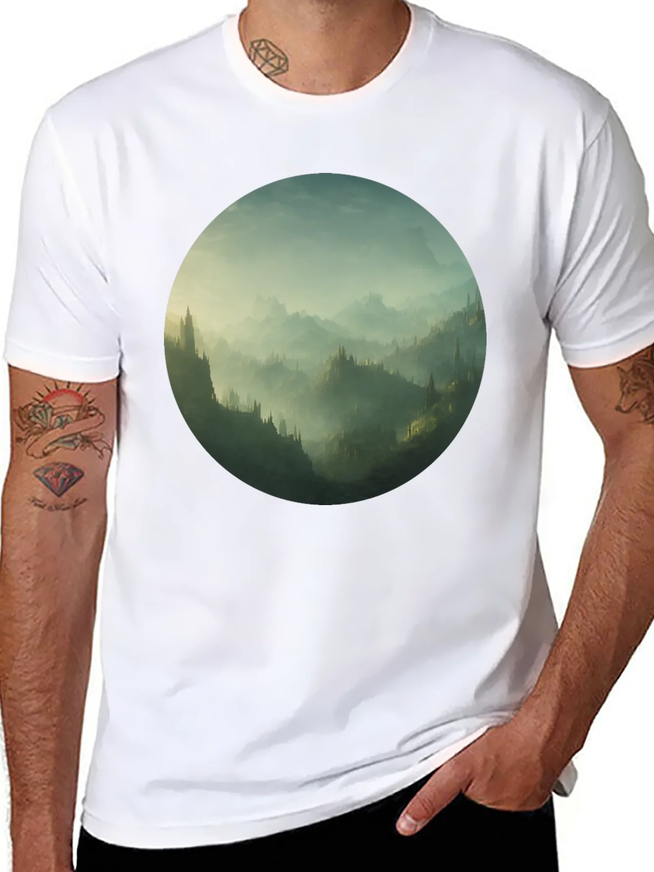 Rebbecca Mystic Mountain Vista Black T-Shirt