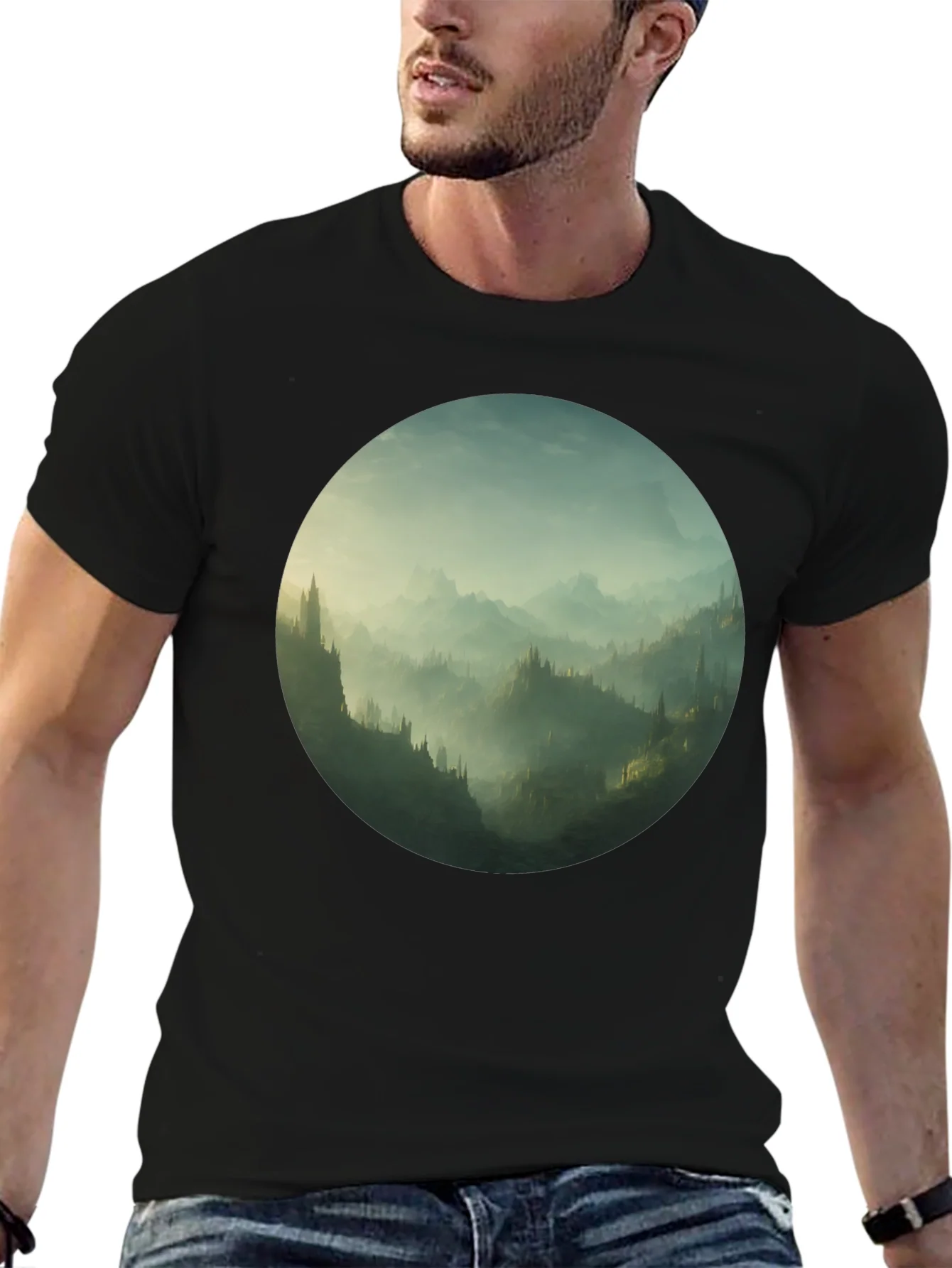 Rebbecca Mystic Mountain Vista Black T-Shirt