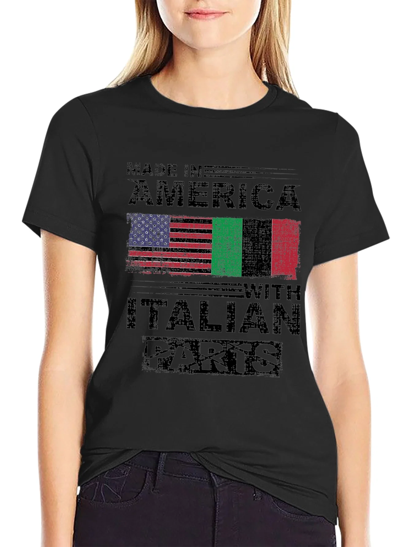 Rebbecca Made In America with Italian Parts Black T-Shirt