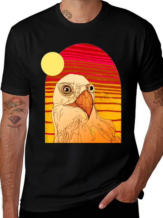 Rebbecca Abstract Bird Graphic T-Shirt